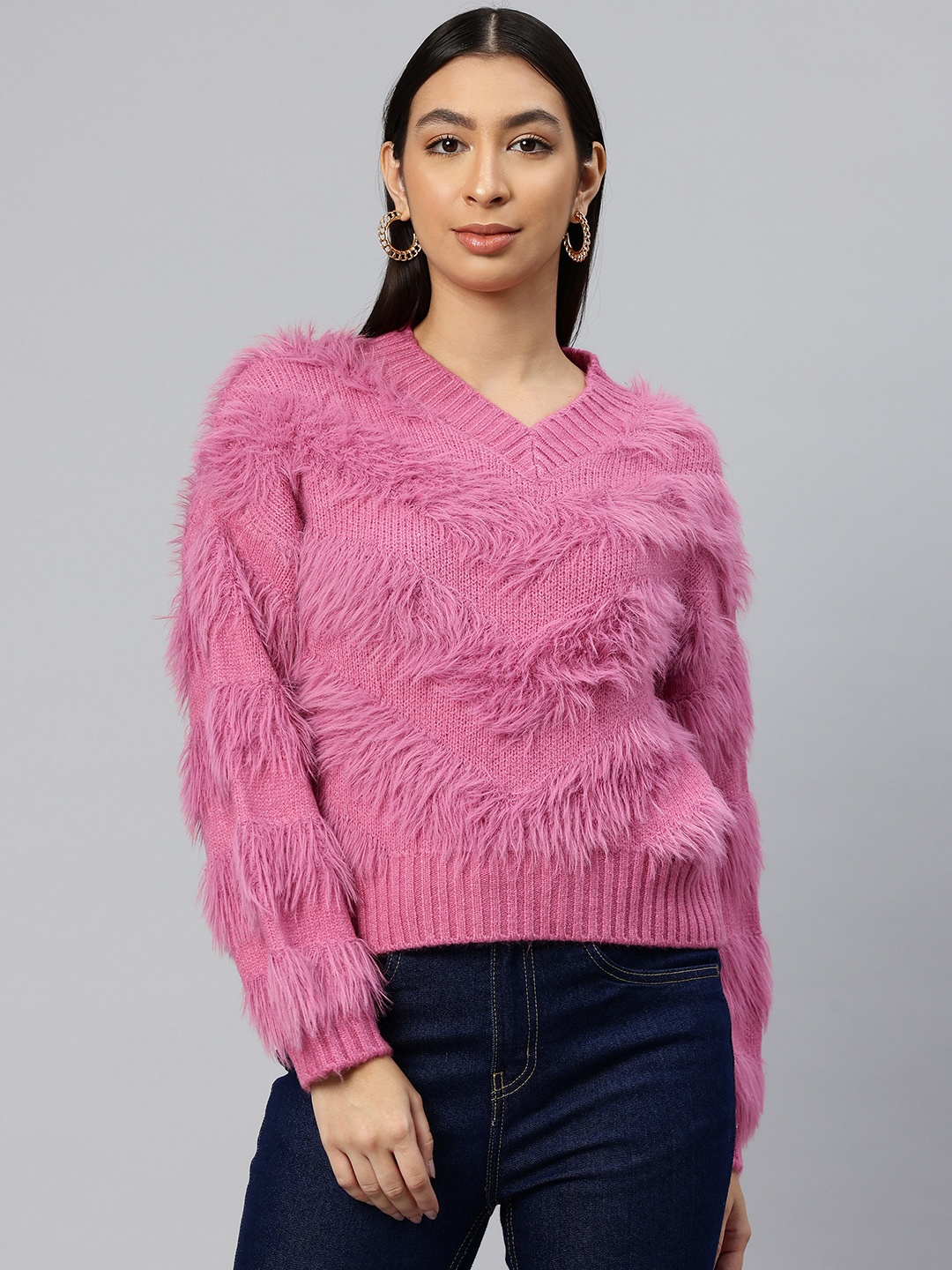 

Pierre Carlo Boucle Pullover, Magenta