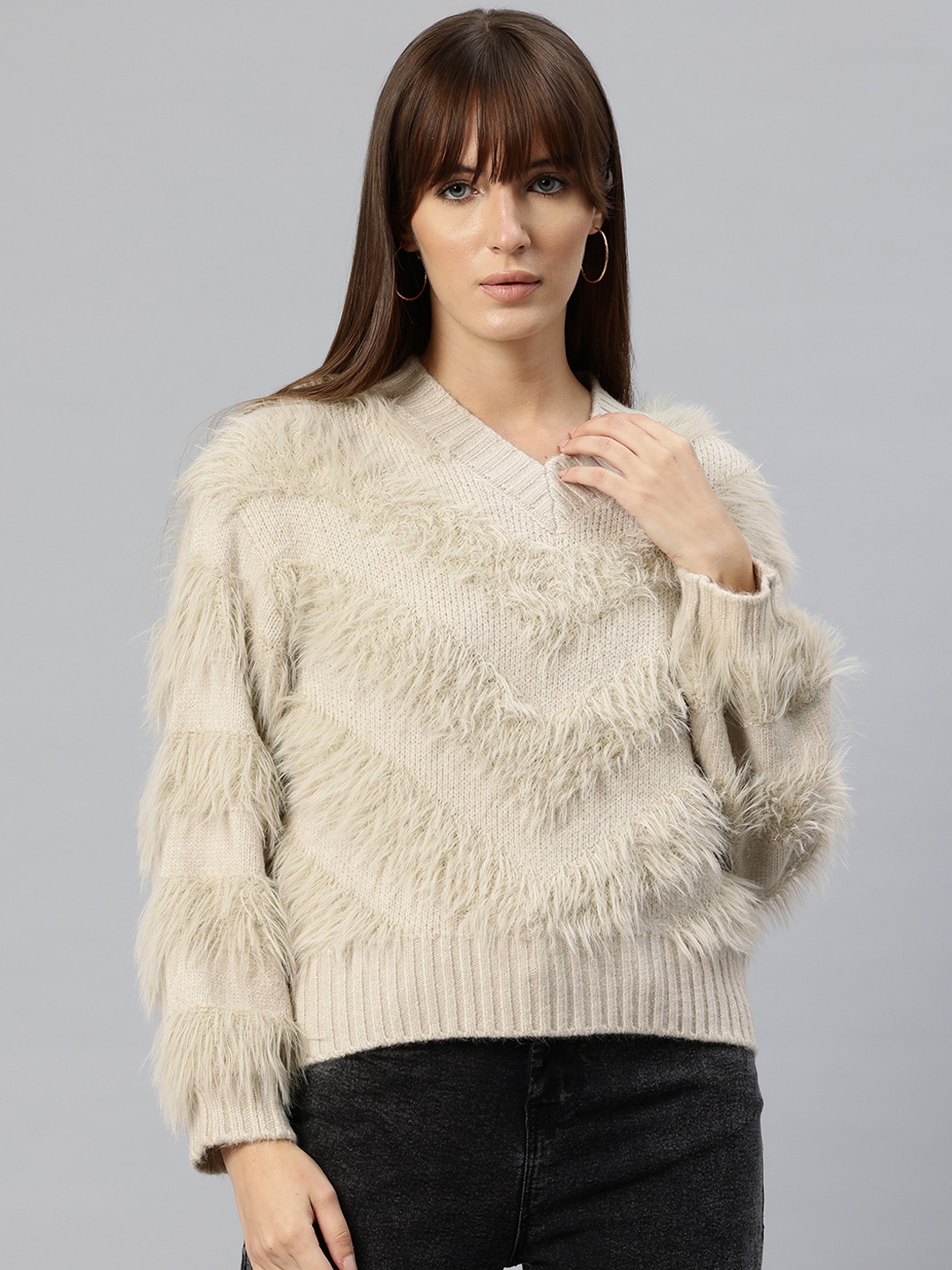 

Pierre Carlo Boucle Pullover, Beige