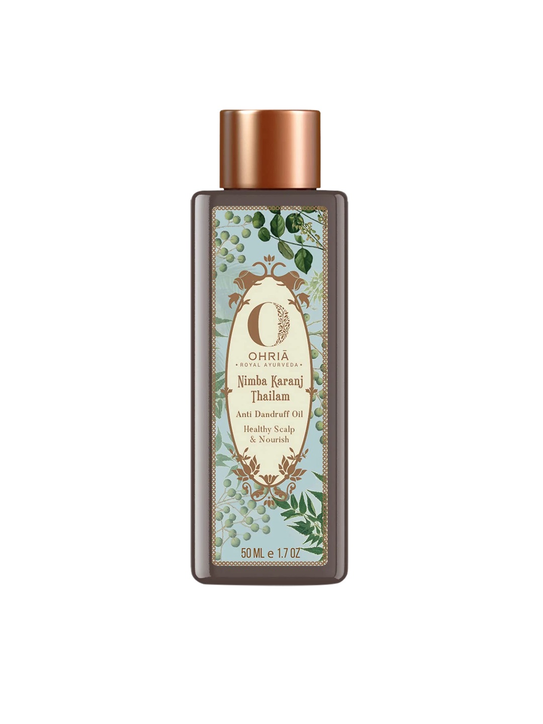 

OHRIA AYURVEDA Nimba Karanj Thailam Anti-Dandruff Hair Oil for Nourishment - 50ml, Multi