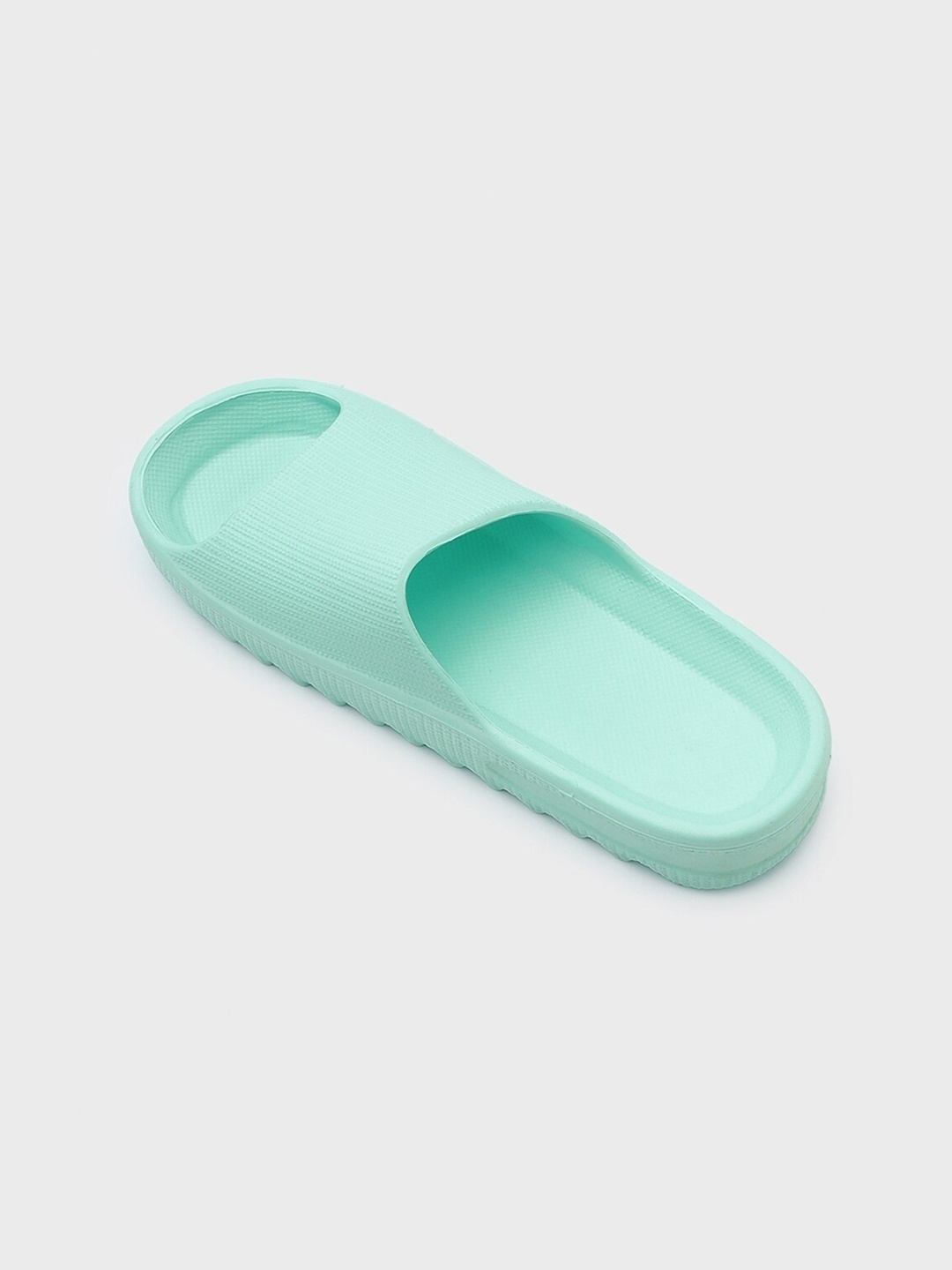 

Bewakoof Women Rubber Sliders, Green