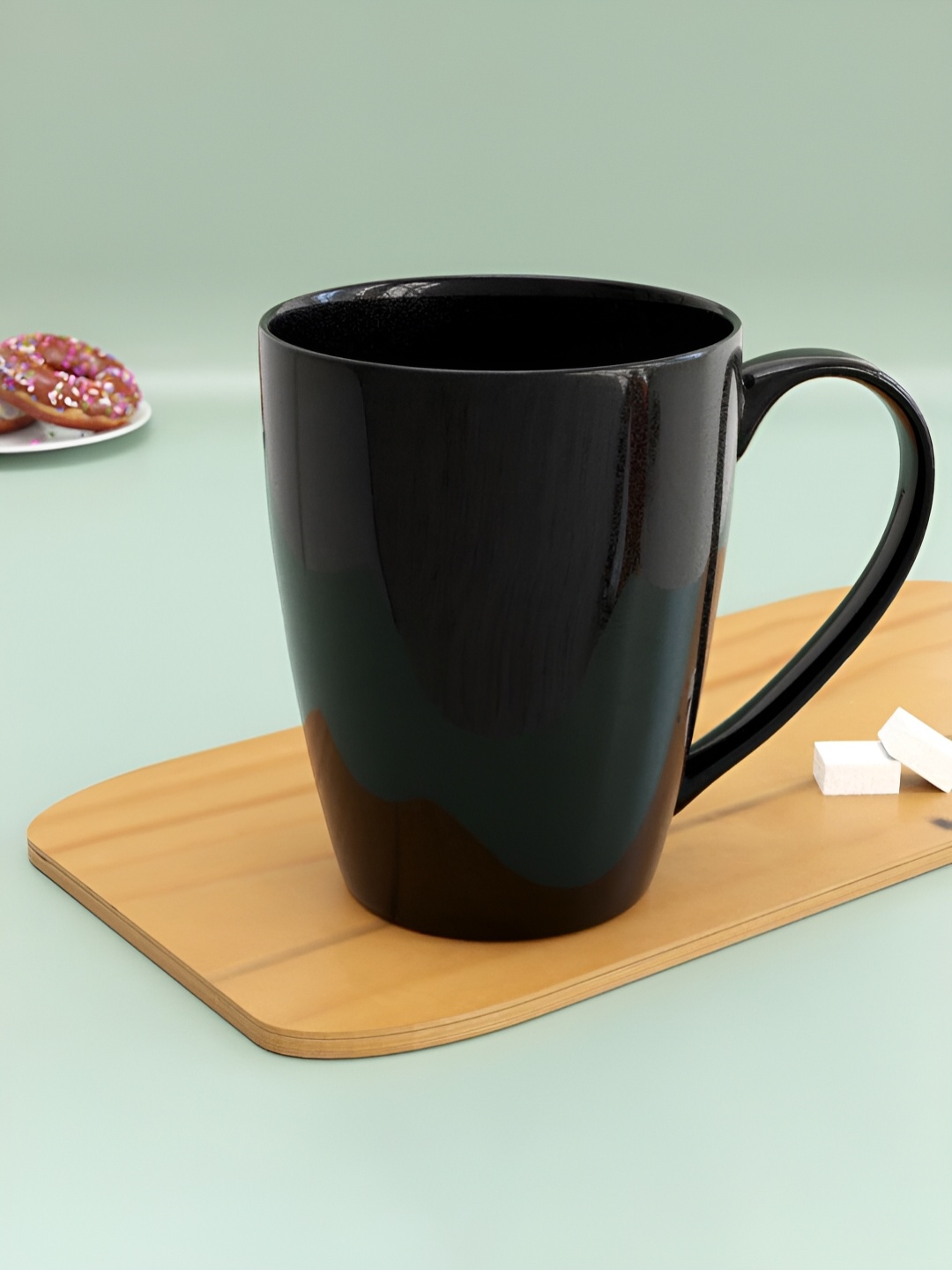 

The Earth Store Black Microwave Safe Glossy Finish Ceramic Mug 280 ml