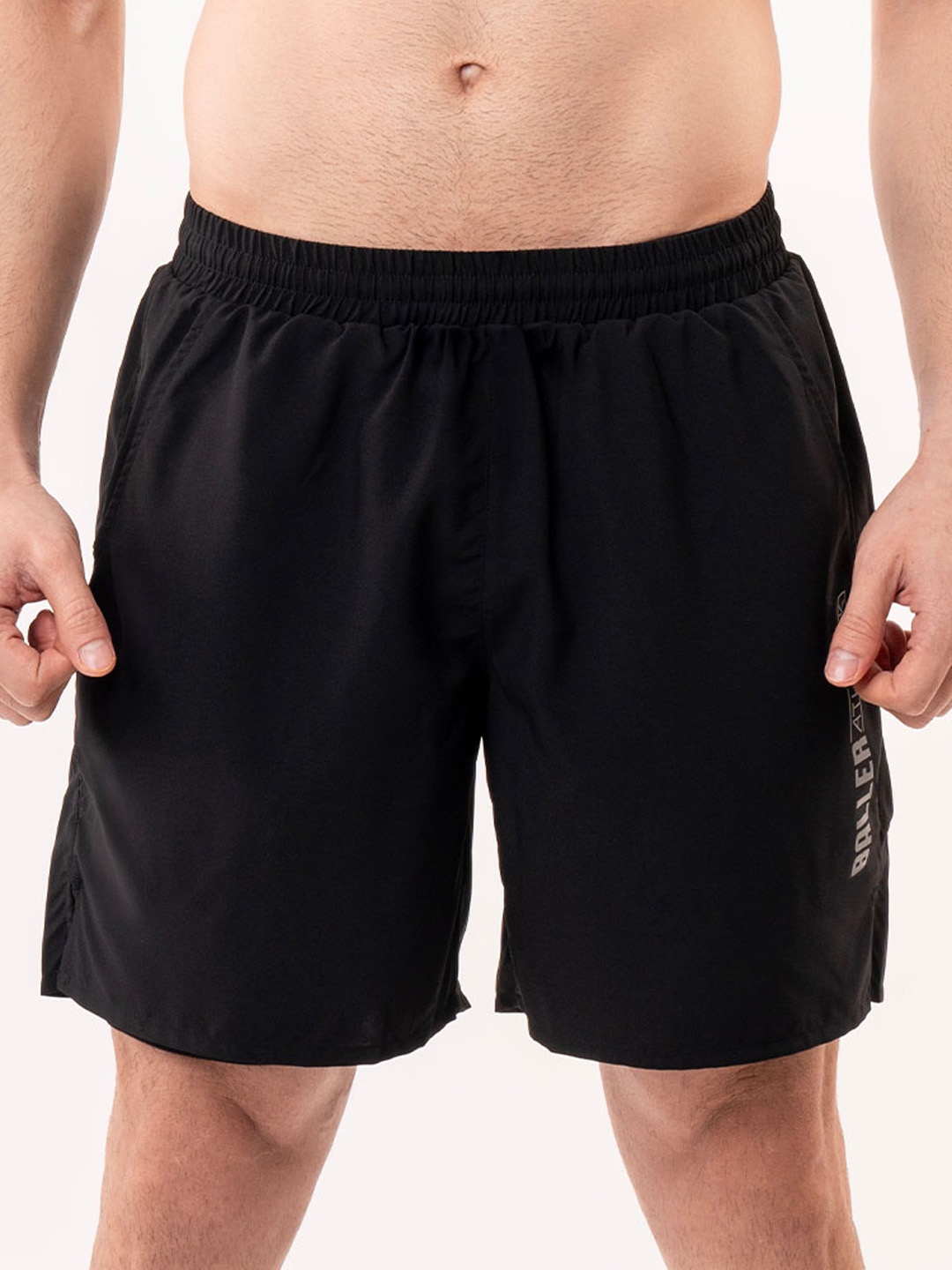 

Baller Athletik Men Mid-Rise Training or Gym Sports Shorts, Black