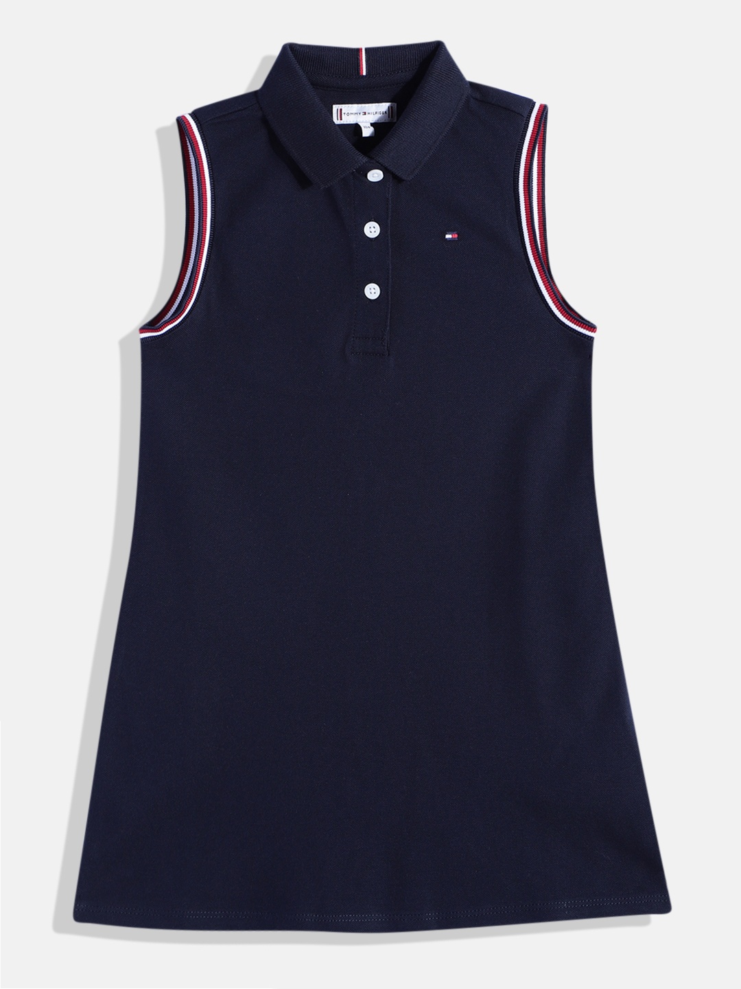 

Tommy Hilfiger Solid Polo Collar T-shirt Dress, Navy blue