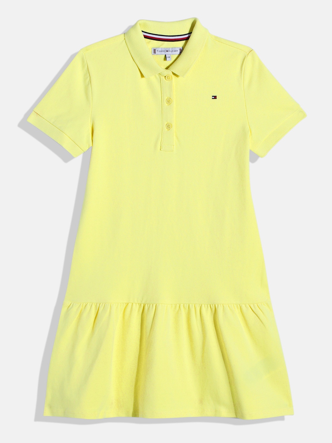 

Tommy Hilfiger Solid Drop-Waist Style T-shirt Dress, Yellow