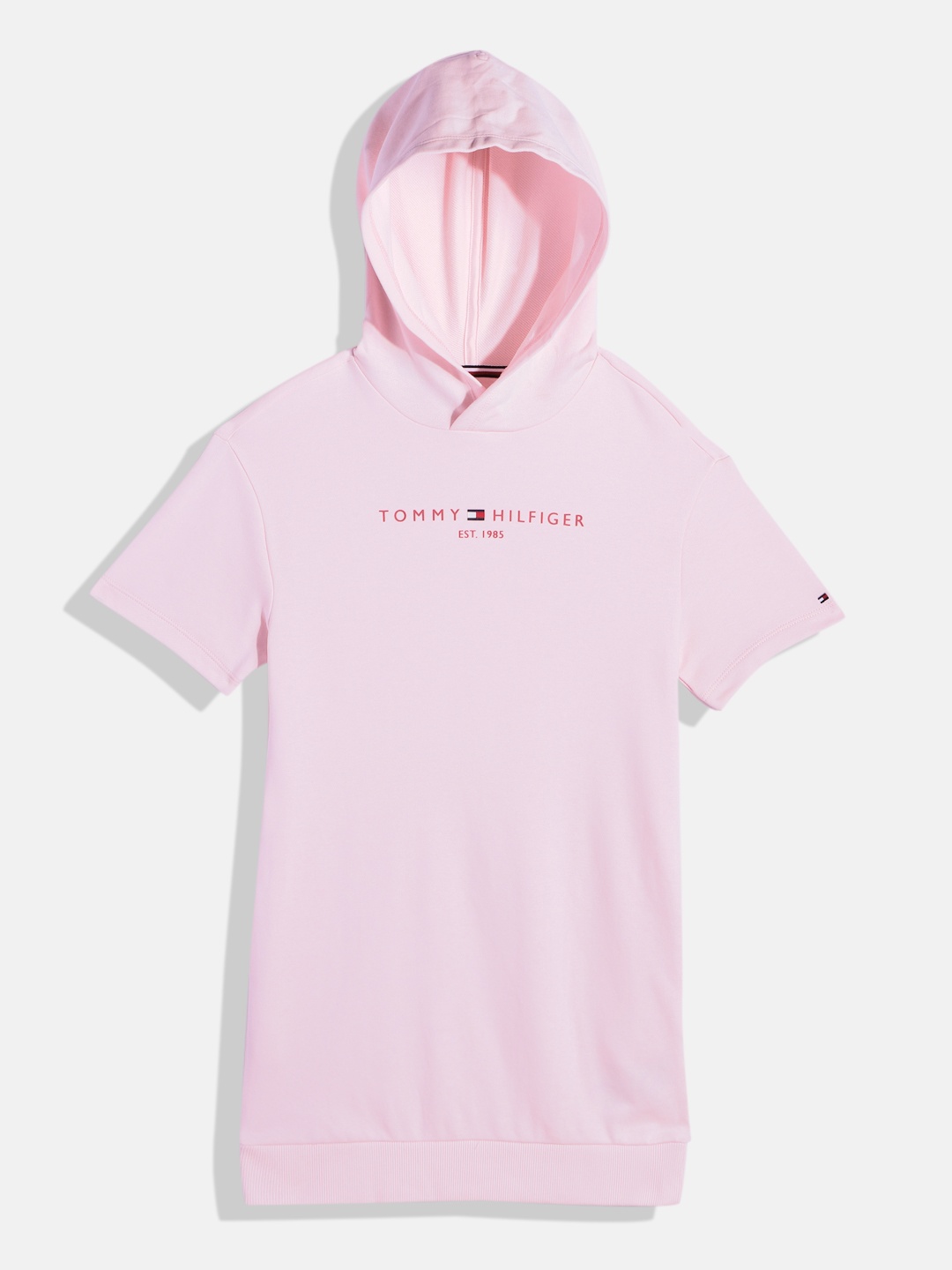

Tommy Hilfiger Brand Logo Rubber Print T-shirt Dress, Pink