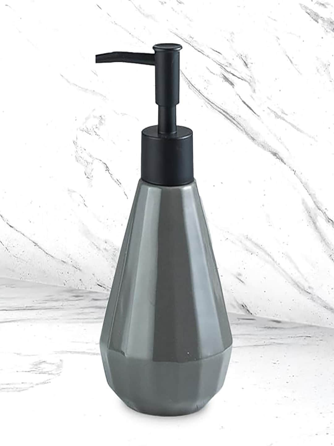 

Kuber Industries Grey Ceramic Liquid Soap Dispenser - 250 ml