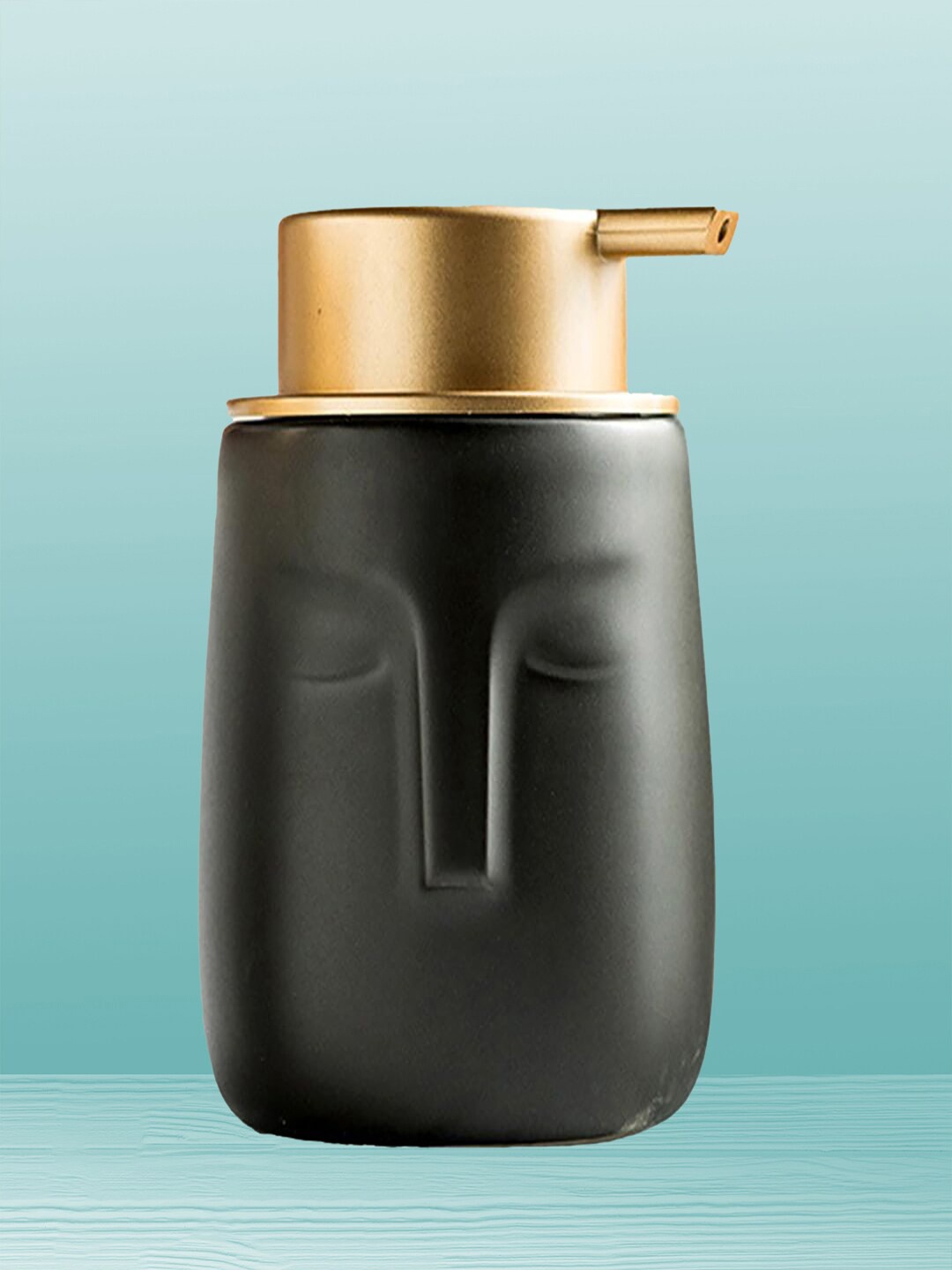 

Kuber Industries Black Ceramic Liquid Soap Dispenser -350 ml