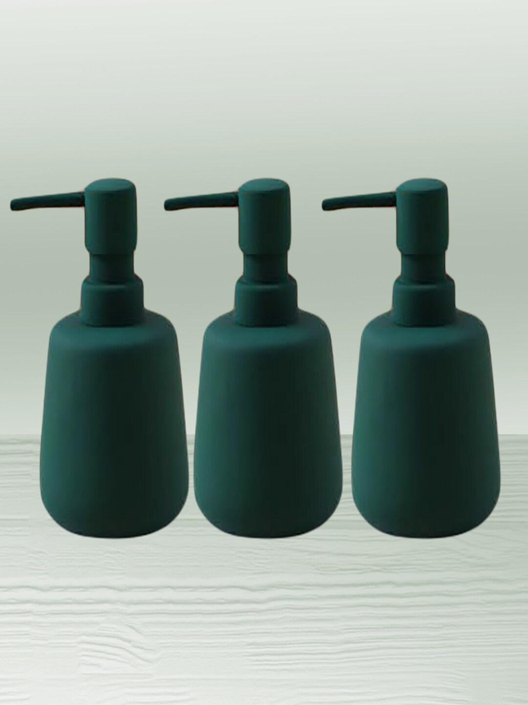 

Kuber Industries Green 3 Pieces Ceramic Liquid Soap Dispenser 260 ml Each