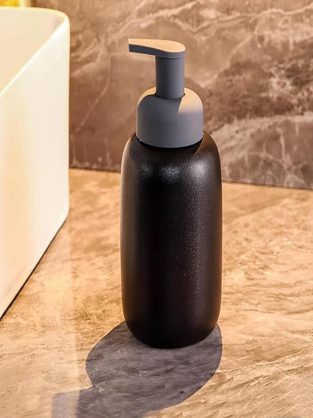 

Kuber Industries Black Ceramic Liquid Soap Dispenser - 400 ml