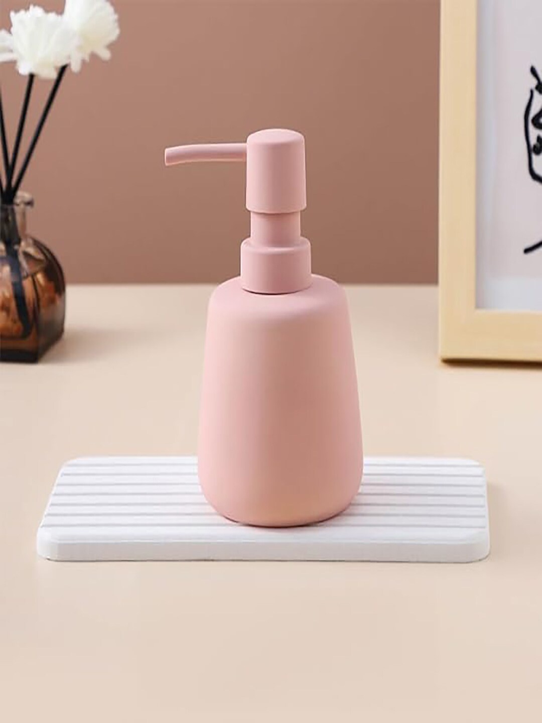 

Kuber Industries Pink Liquid Soap Dispenser 260 ml