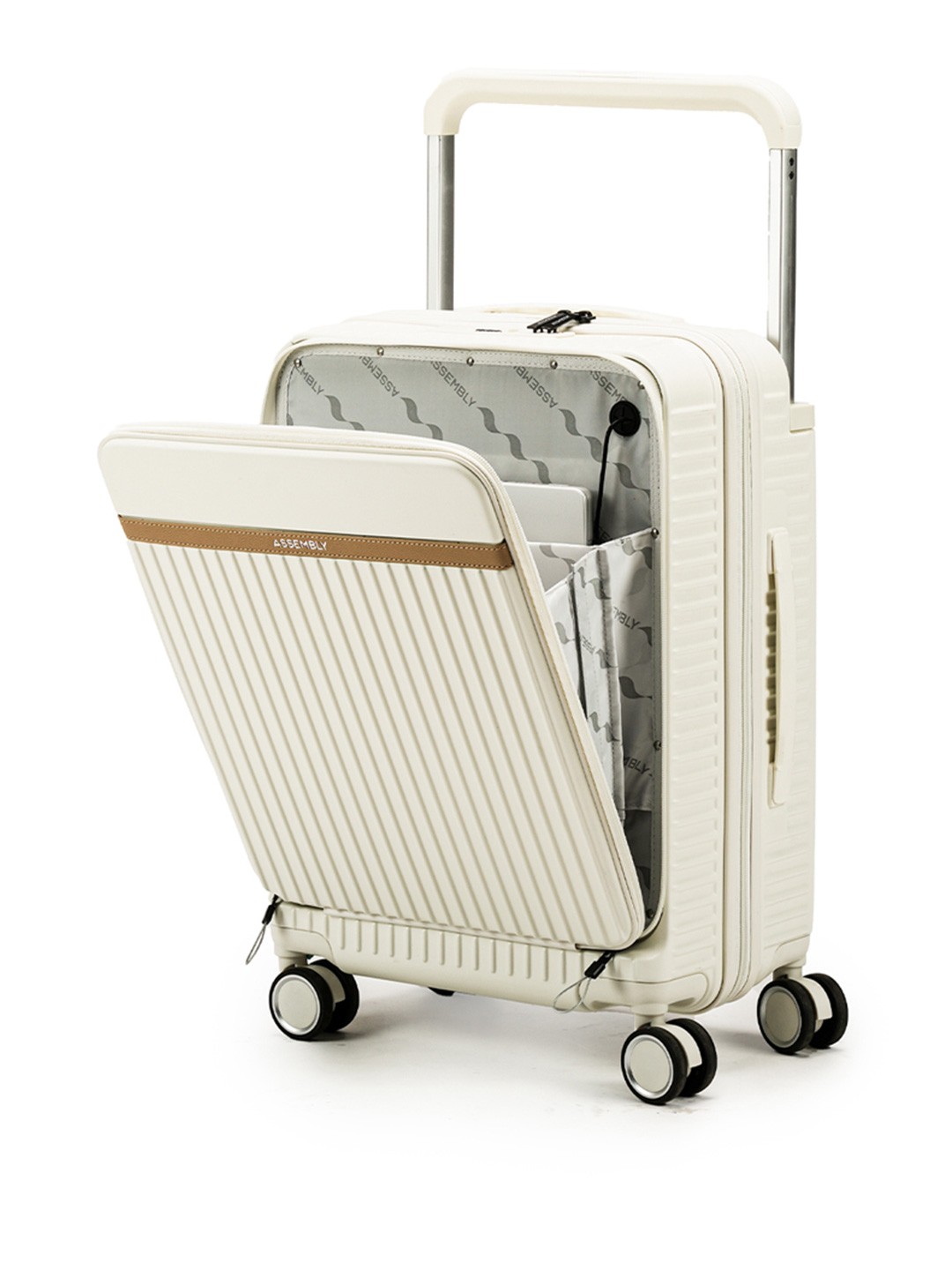

Assembly Premium Polycarbonate Cabin Trolley Bag - 20 inch - White - Rover Pro 45 L, Off white