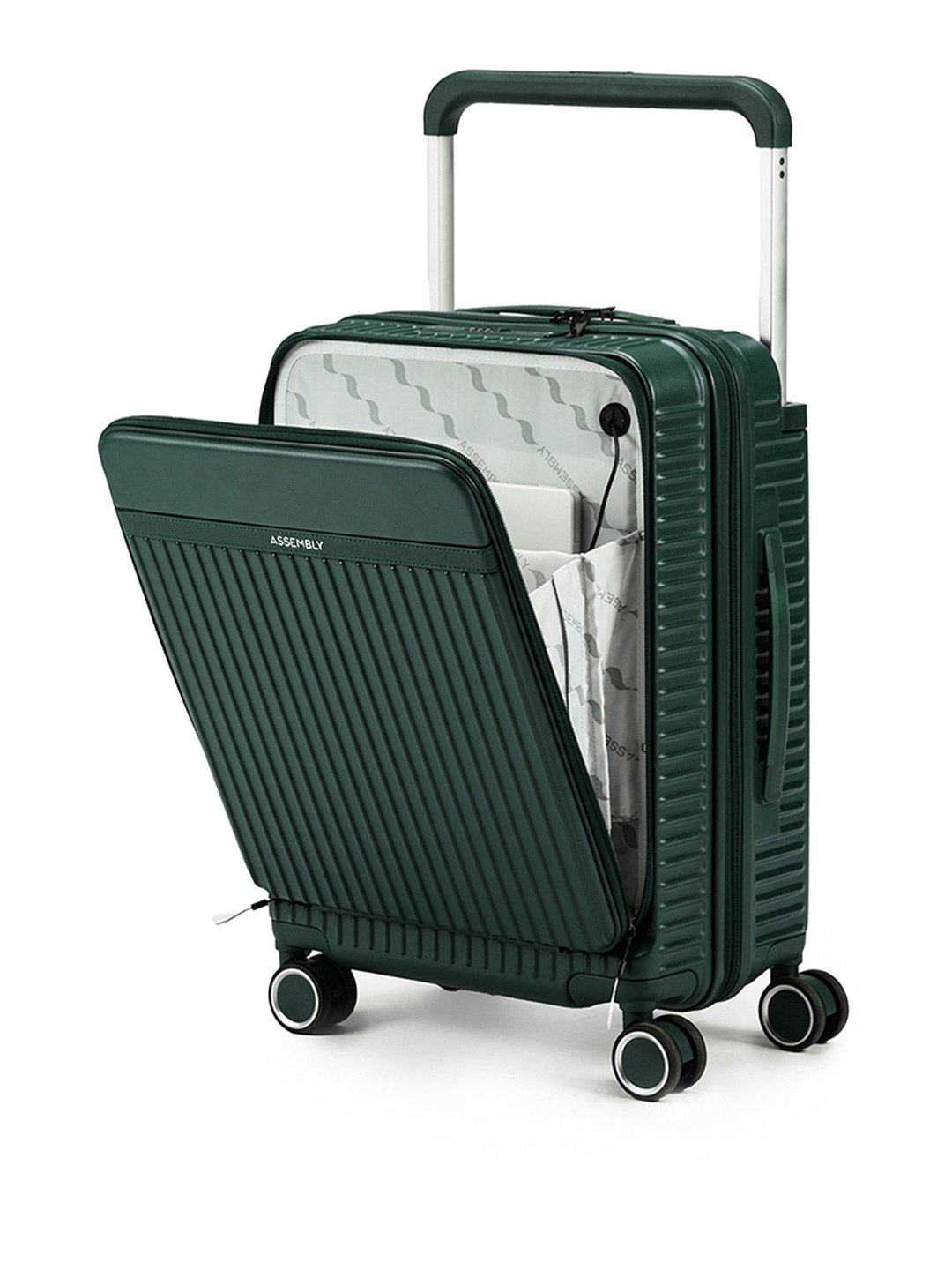 

Assembly 45 L Polycarbonate Cabin Trolley Bag, Green