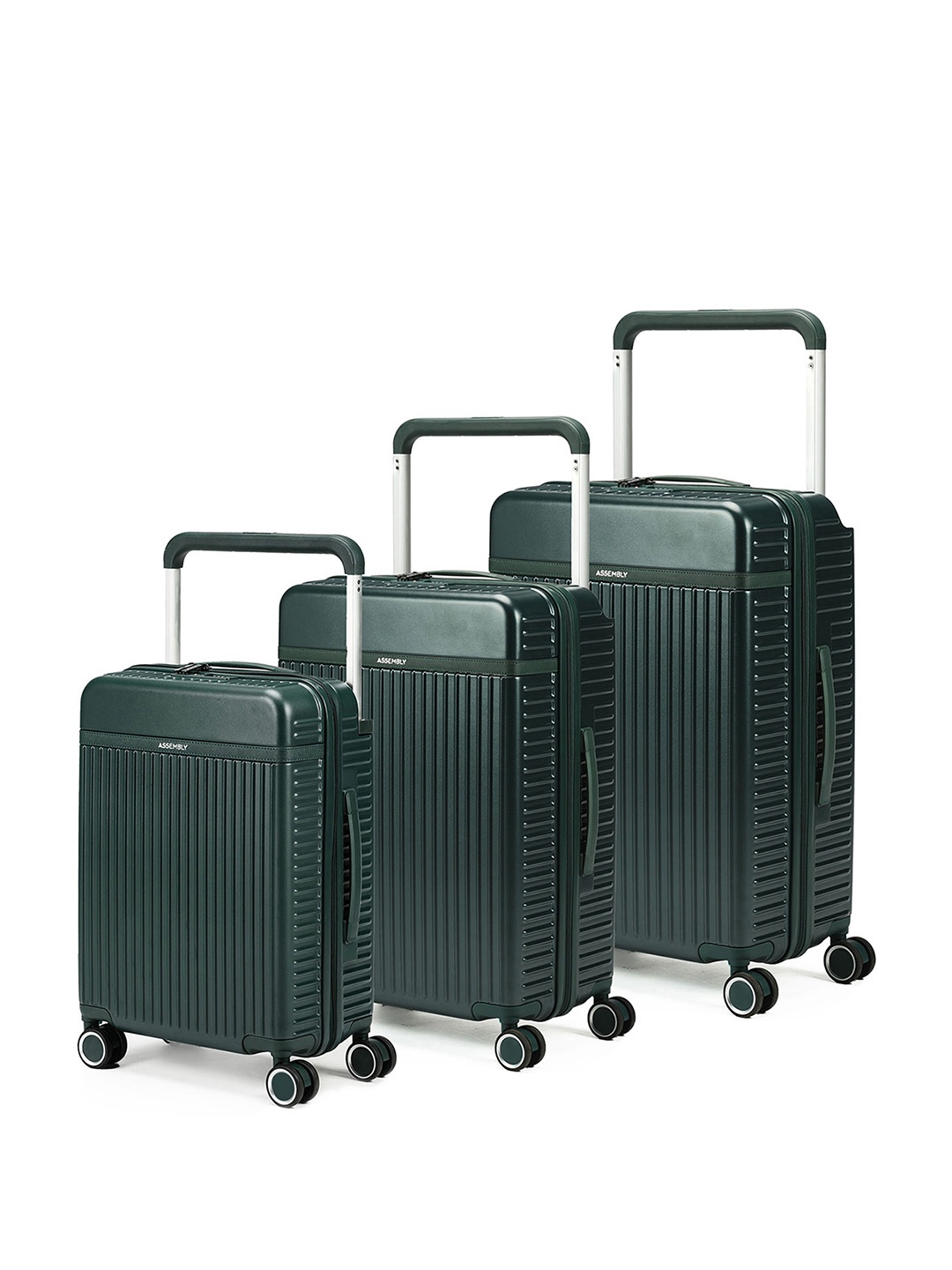 

Assembly Unisex Set of 3 Trolley Bags, Green
