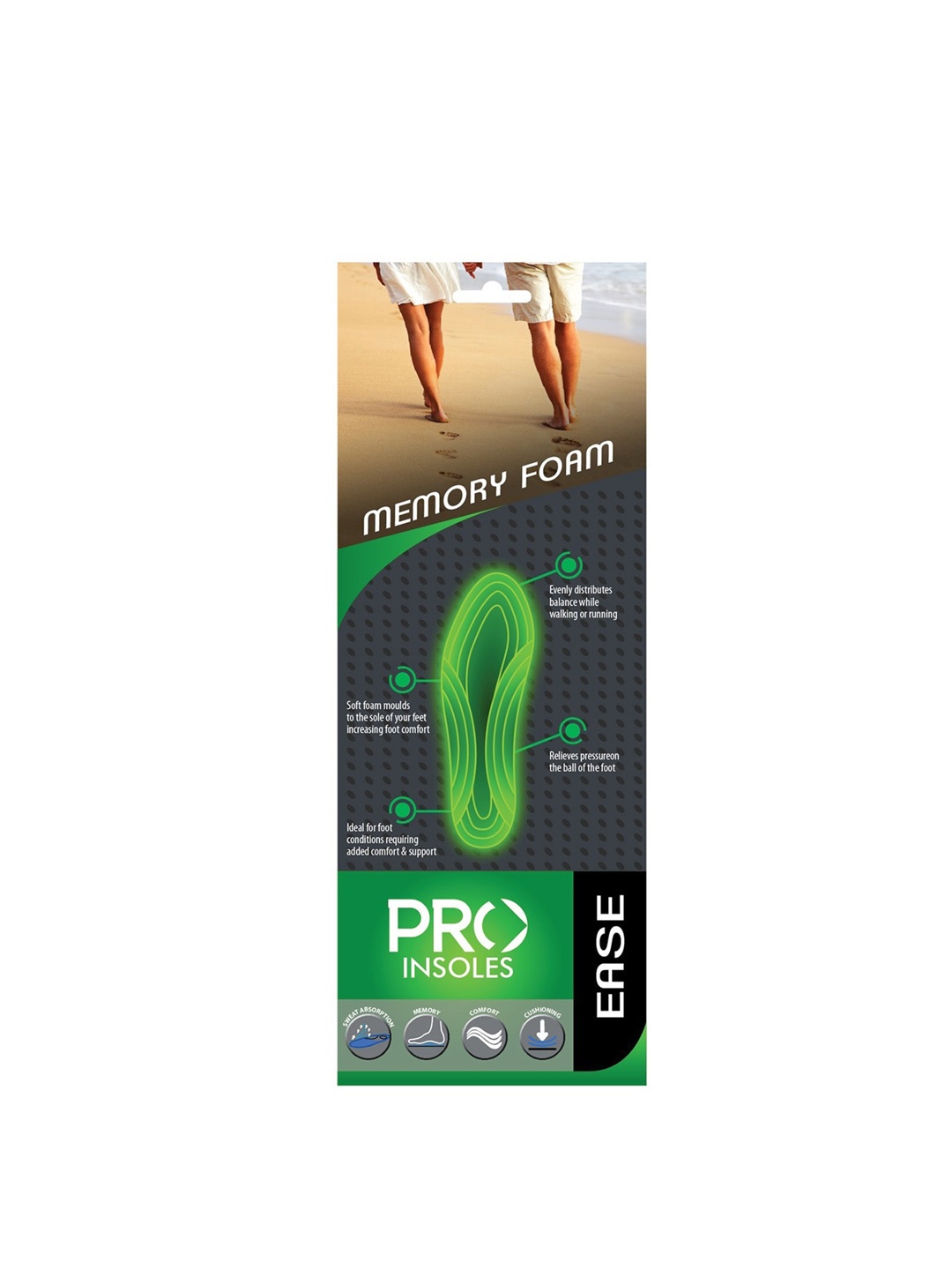 

PRO Ease Memory Foam Insoles, Black