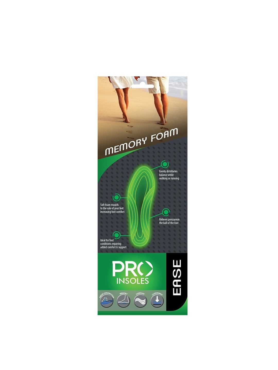 

PRO Insoles Ease Memory Foam, Black