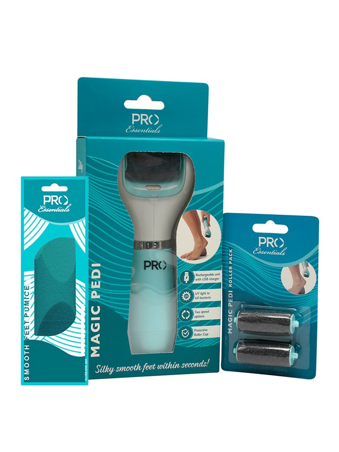 PRO Set Of 3 Pedicure Kits, Green