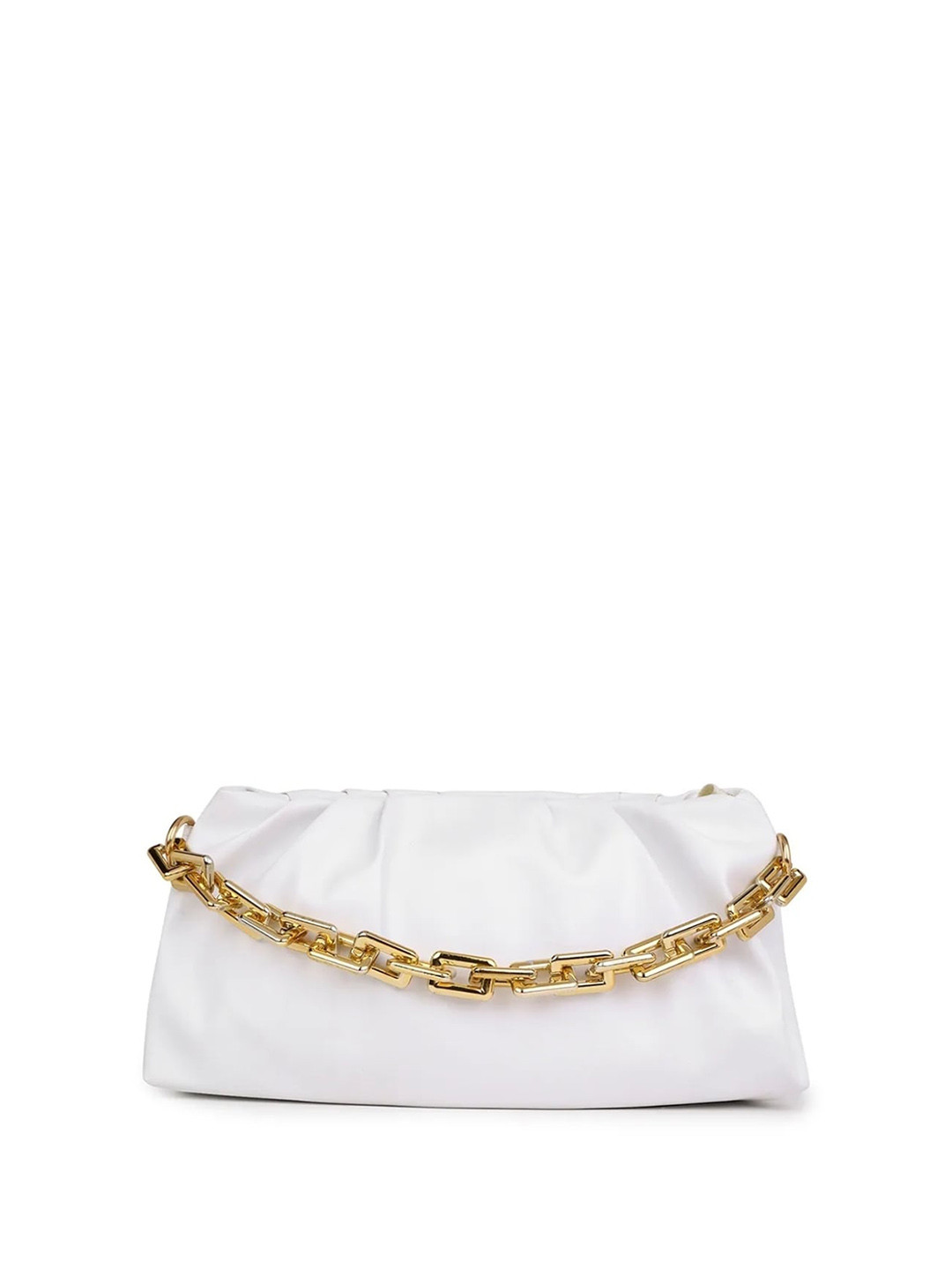 

LIKAA Leather Oversized Structured Shoulder Bag, White