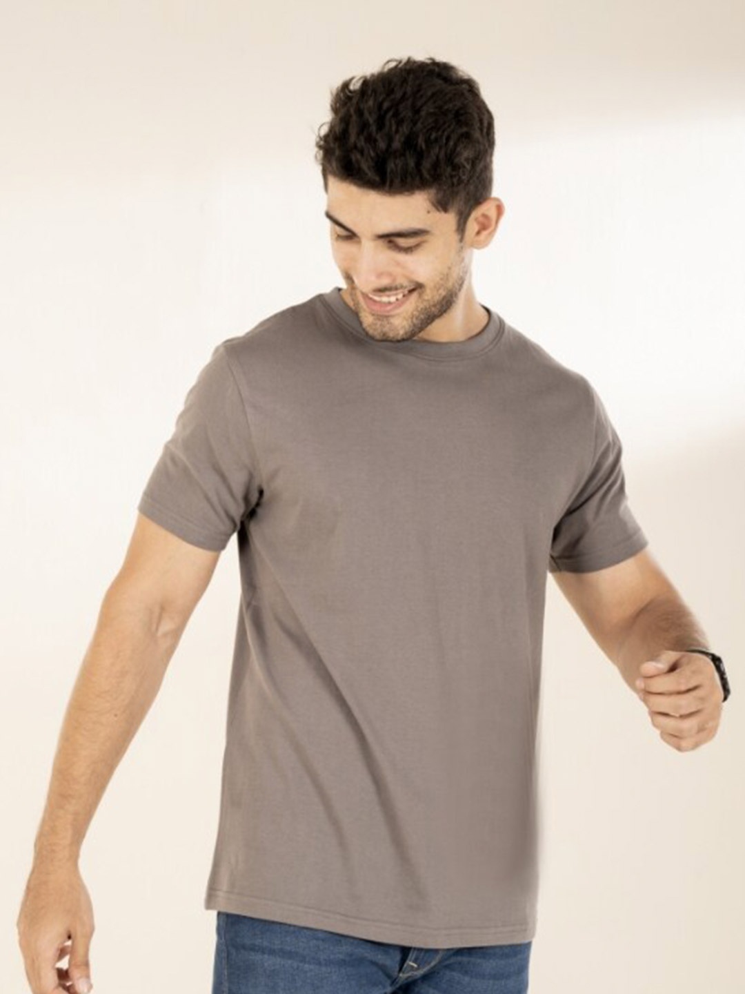 

The Bleu Label Round Neck Short Sleeves Slim Fit T-shirt, Grey