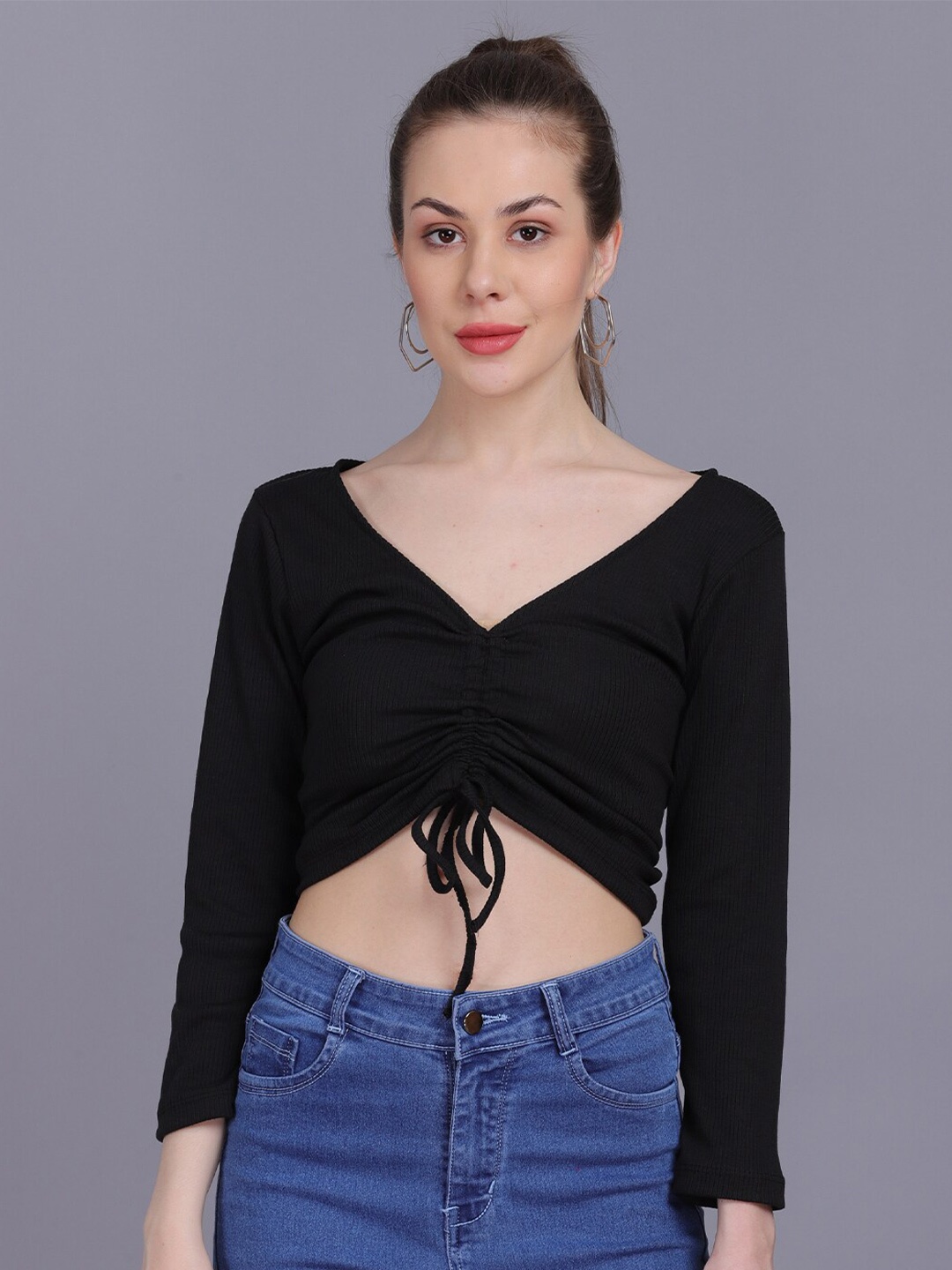 

BAESD Cotton Crop Top, Black
