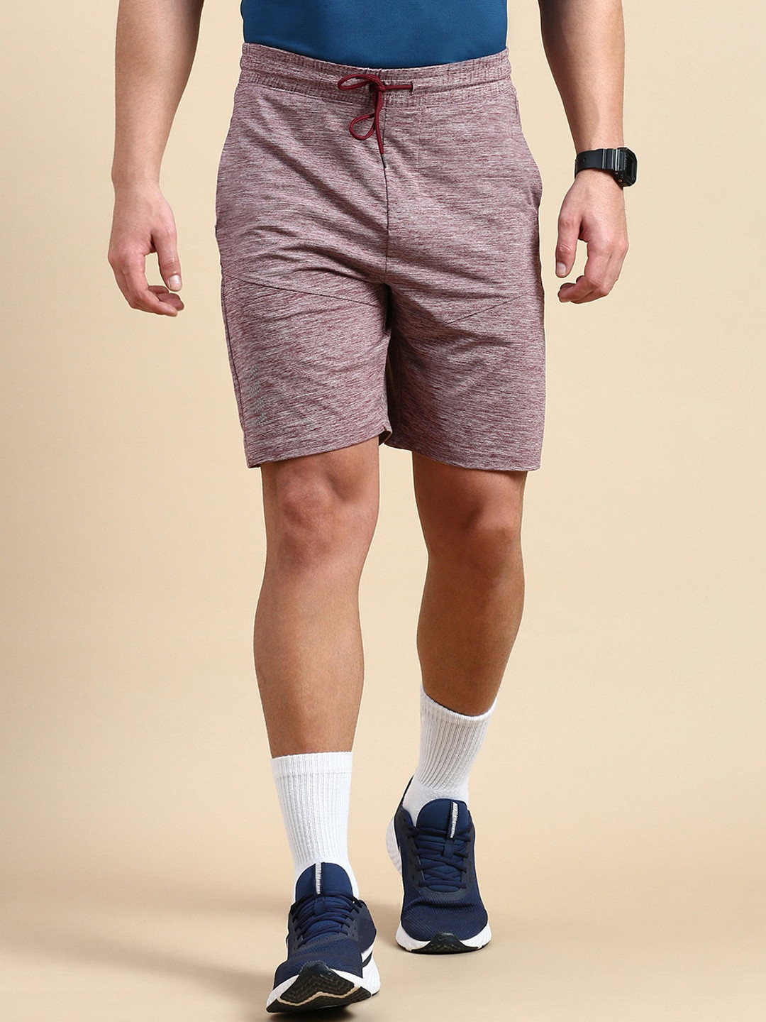 

Classic Polo Men Slim Fit Running Sports Shorts With Antimicrobial Technology, Brown