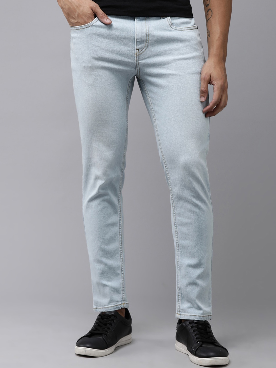 

Mast & Harbour Men Tapered Fit Jeans, Blue