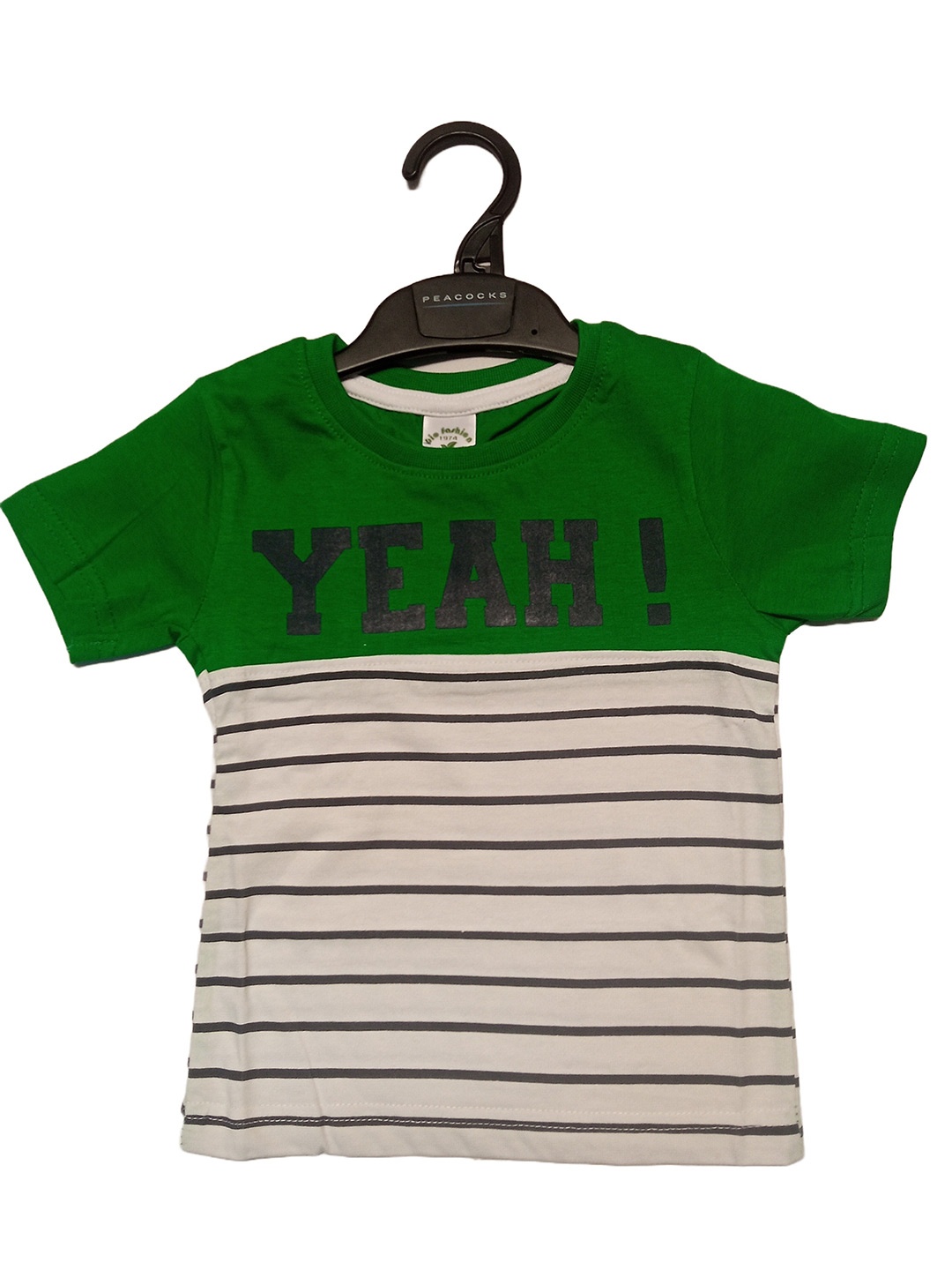 

BAESD Boys Striped Round Neck Cotton T-shirt, Green