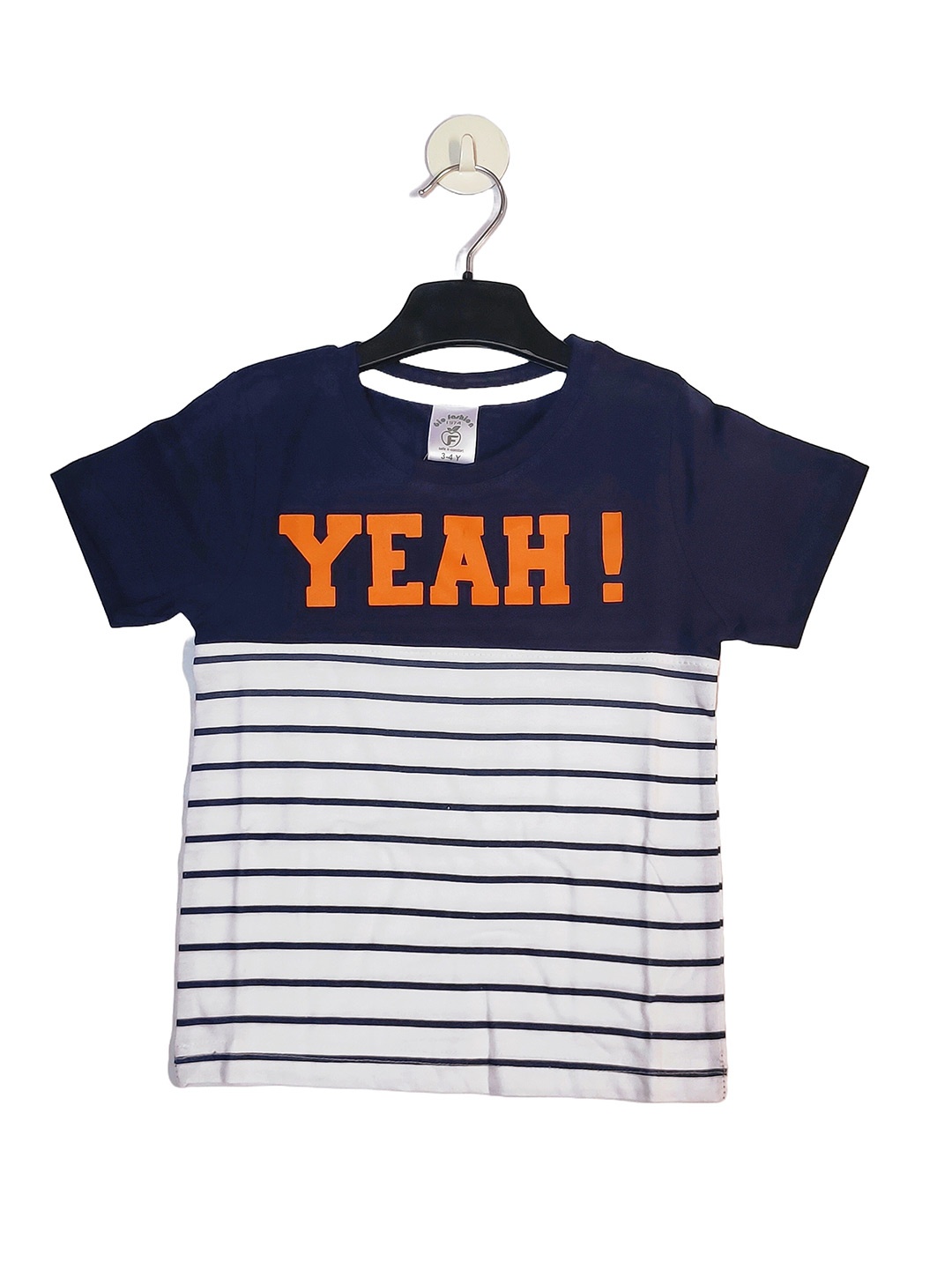 

BAESD Boys Striped Cotton T-shirt, Navy blue
