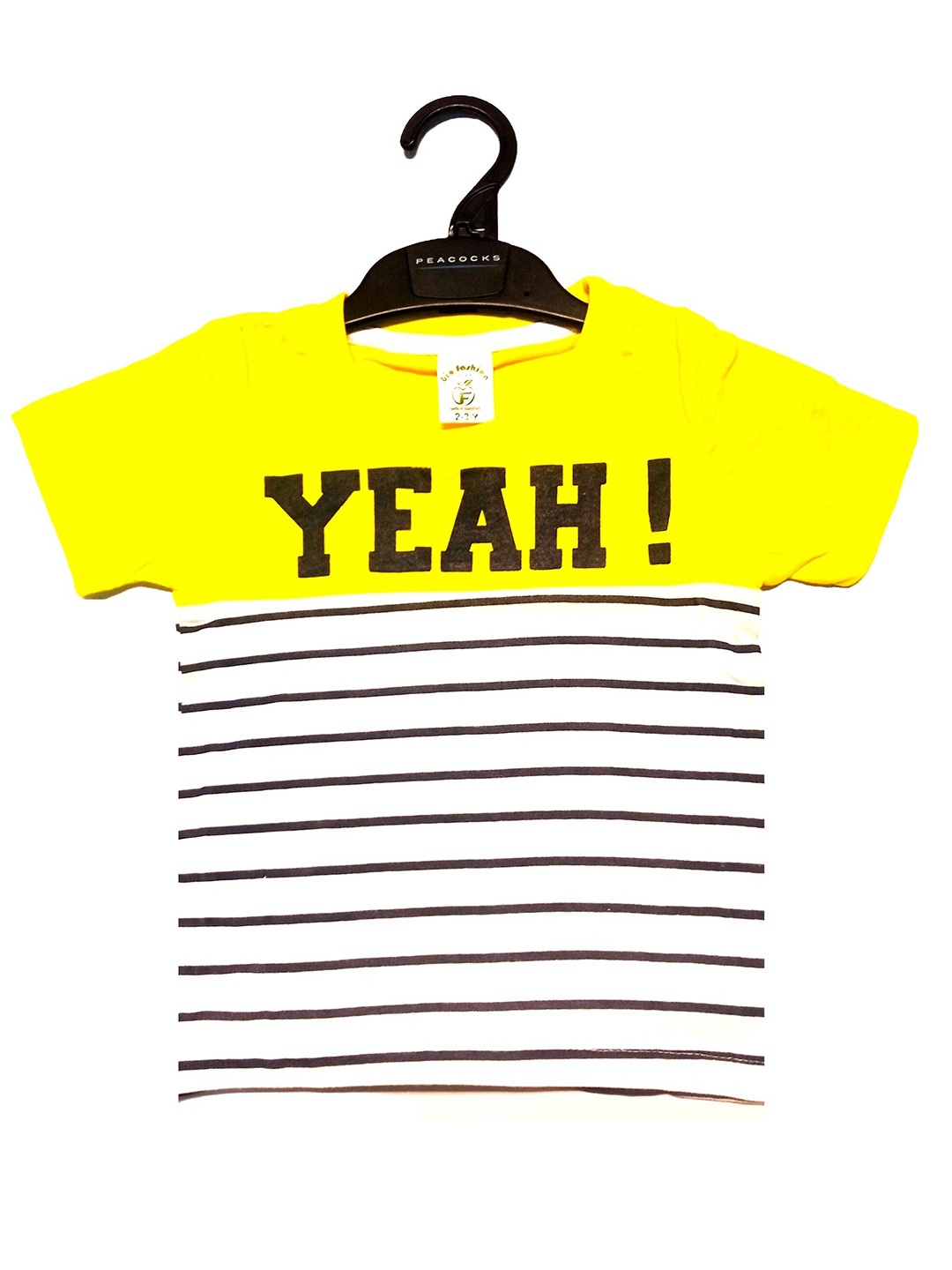 

BAESD Boys Striped Round Neck Cotton T-shirt, Yellow