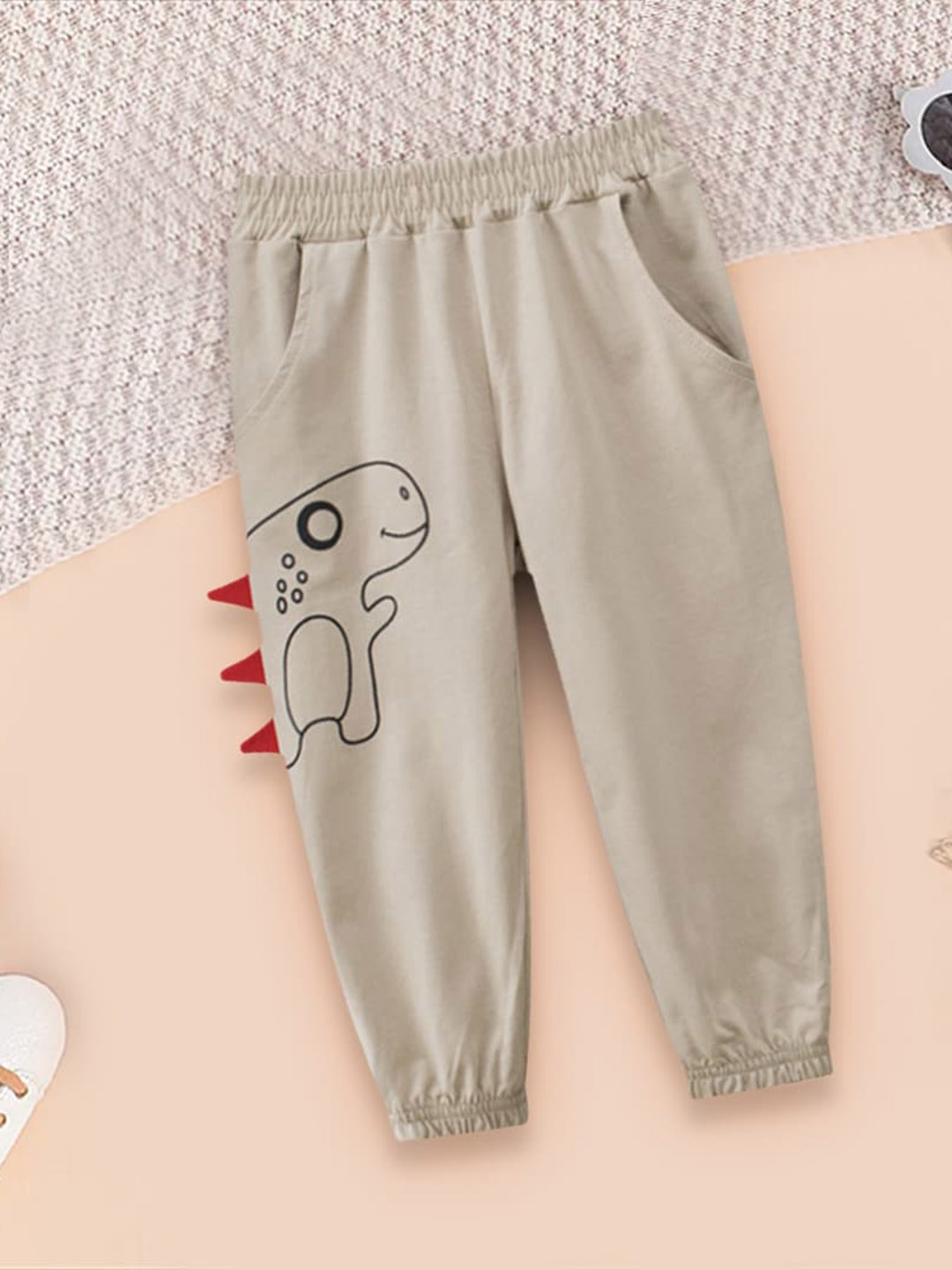 

INCLUD Boys Graphic Printed Relaxed-Fit Joggers, Brown