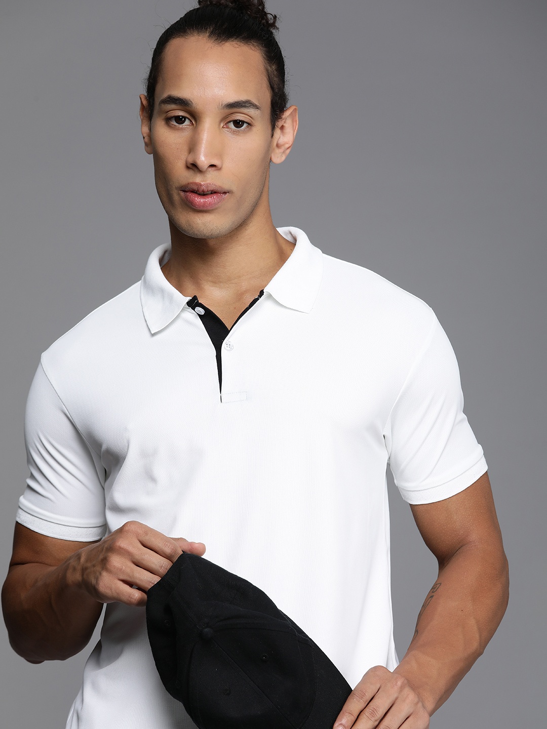 

HRX by Hrithik Roshan Men Polo Collar Rapid-Dry T-shirt, White