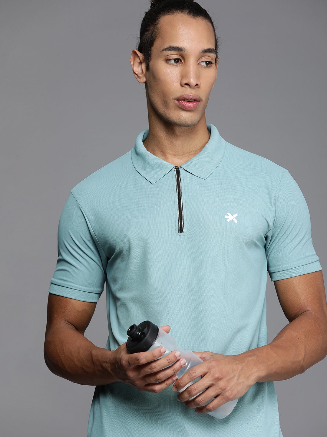 

HRX by Hrithik Roshan Men Polo Collar Rapid-Dry T-shirt, Blue
