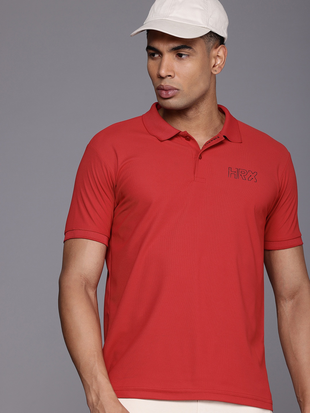 

HRX by Hrithik Roshan Men Polo Collar T-shirt, Red
