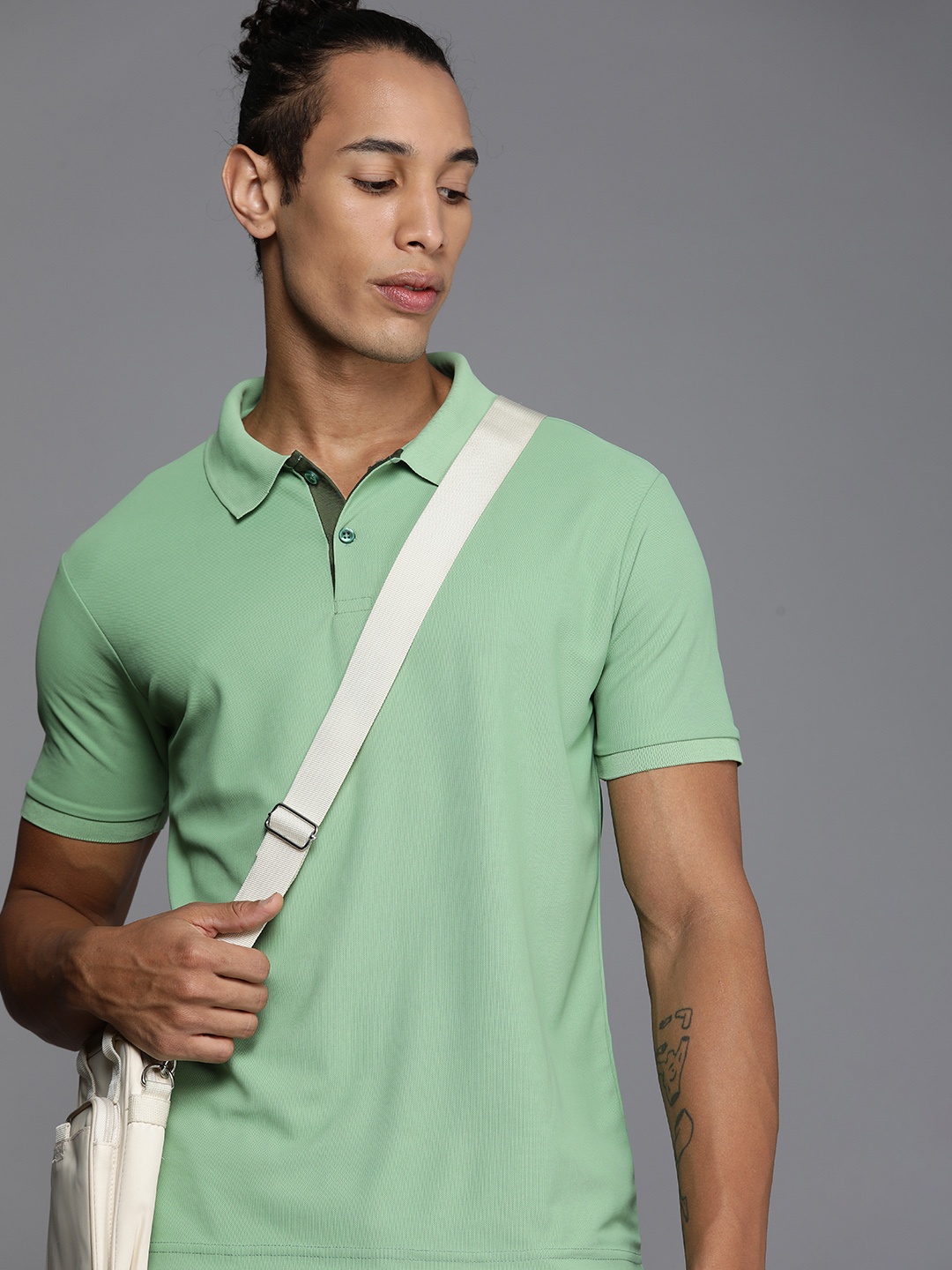 

HRX by Hrithik Roshan Men Polo Collar Rapid-Dry T-shirt, Sea green