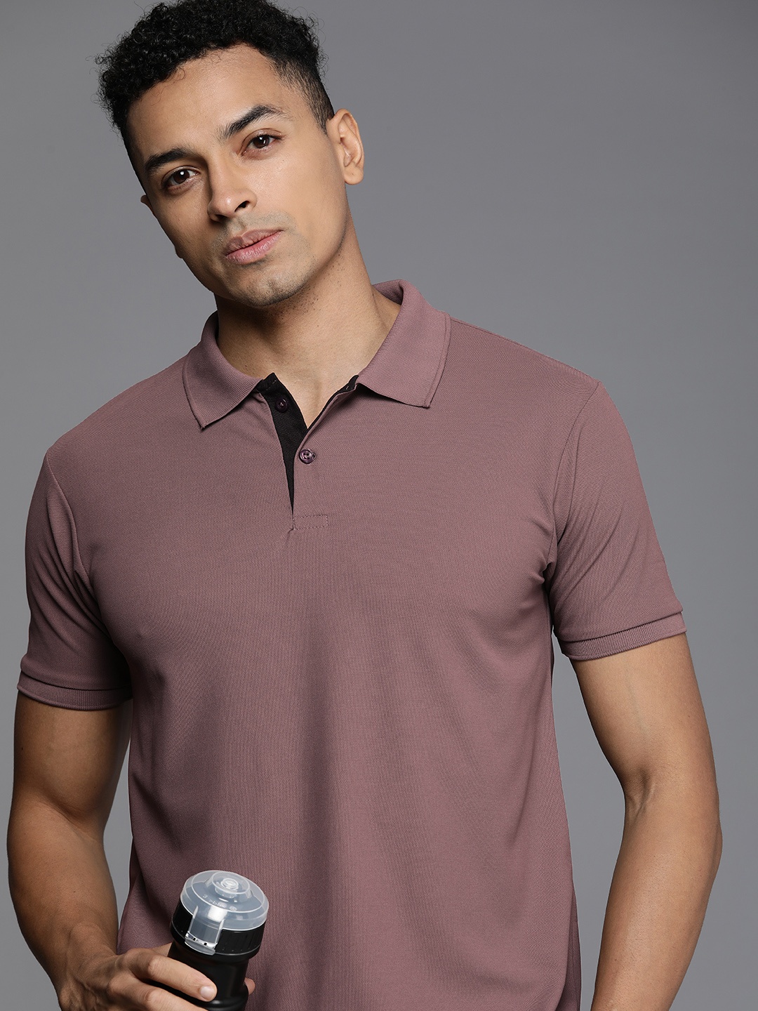 

HRX by Hrithik Roshan Men Polo Collar Rapid-Dry T-shirt, Mauve