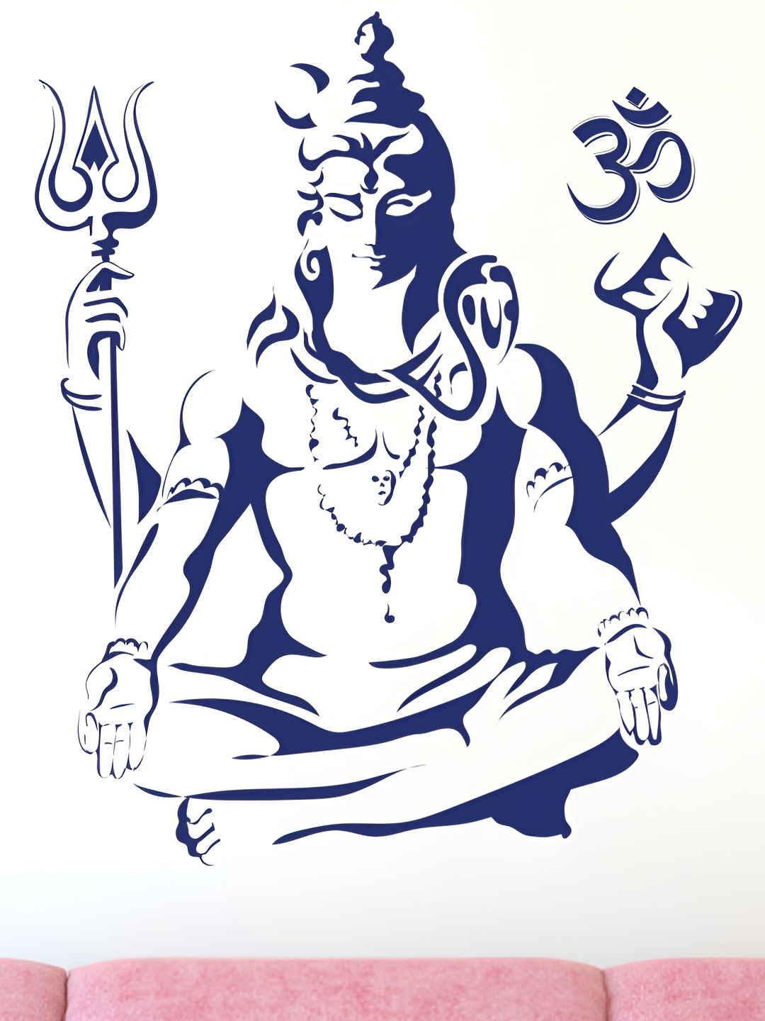 Aquire Blue Religious Self Adhesive Wall Sticker