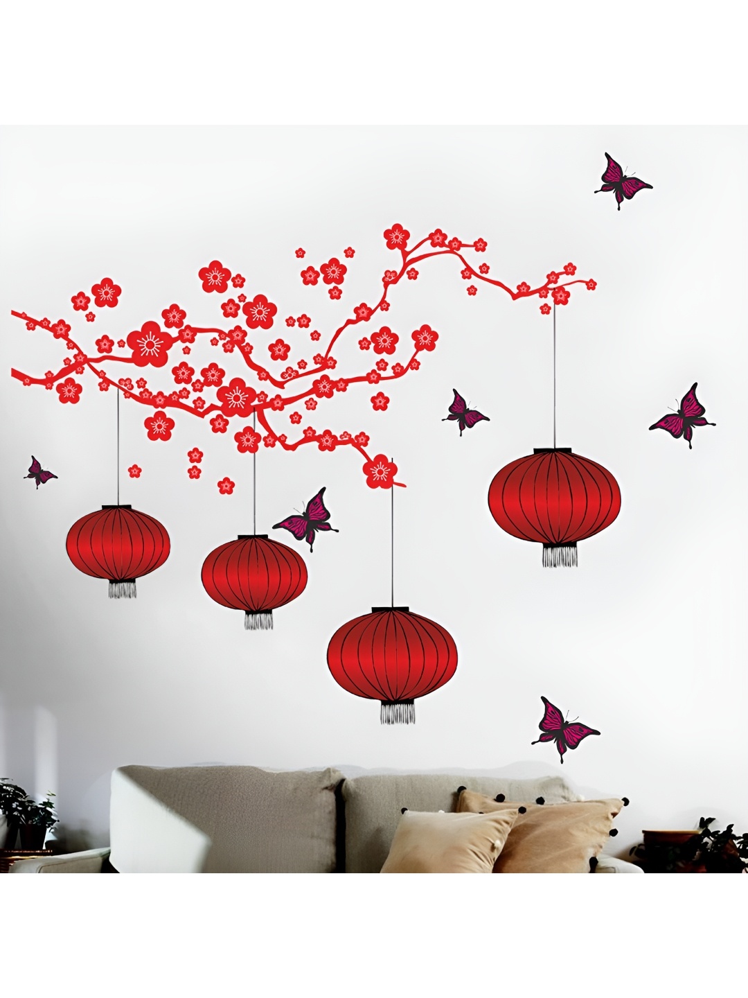

Aquire Red & Black Self Adhesive Wall Sticker