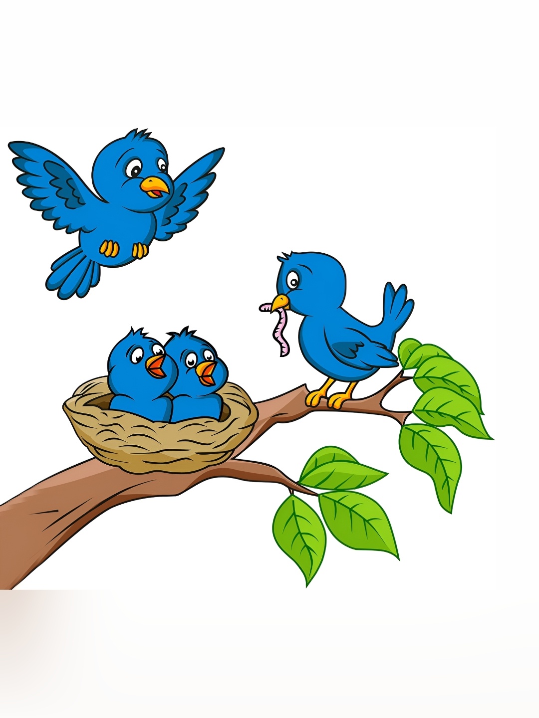 

Aquire Blue & Green Birds Feeding Printed Self Adhesive Sticker