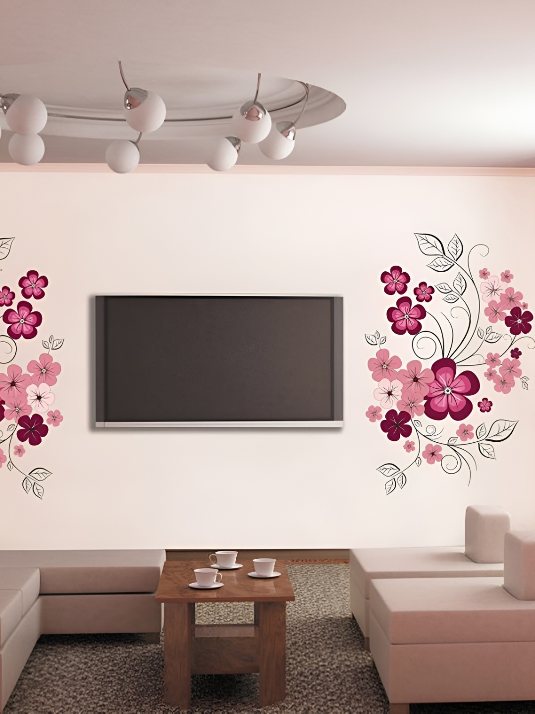 

Aquire Pink & Black Self Adhesive Wall Sticker