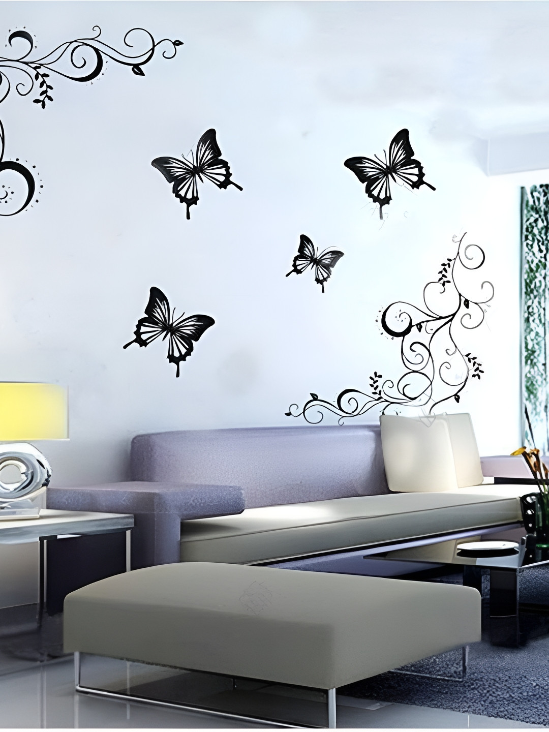 

Aquire Black Butterflies Self Adhesive Wall Sticker