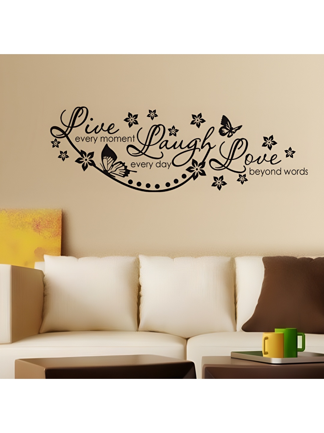 

Aquire Black Typography Printed Self Adhesive Wall Sticker