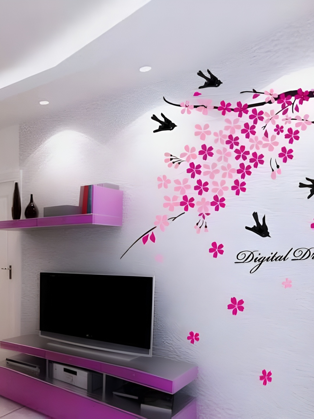 

Aquire Pink & Black Self Adhesive Wall Sticker