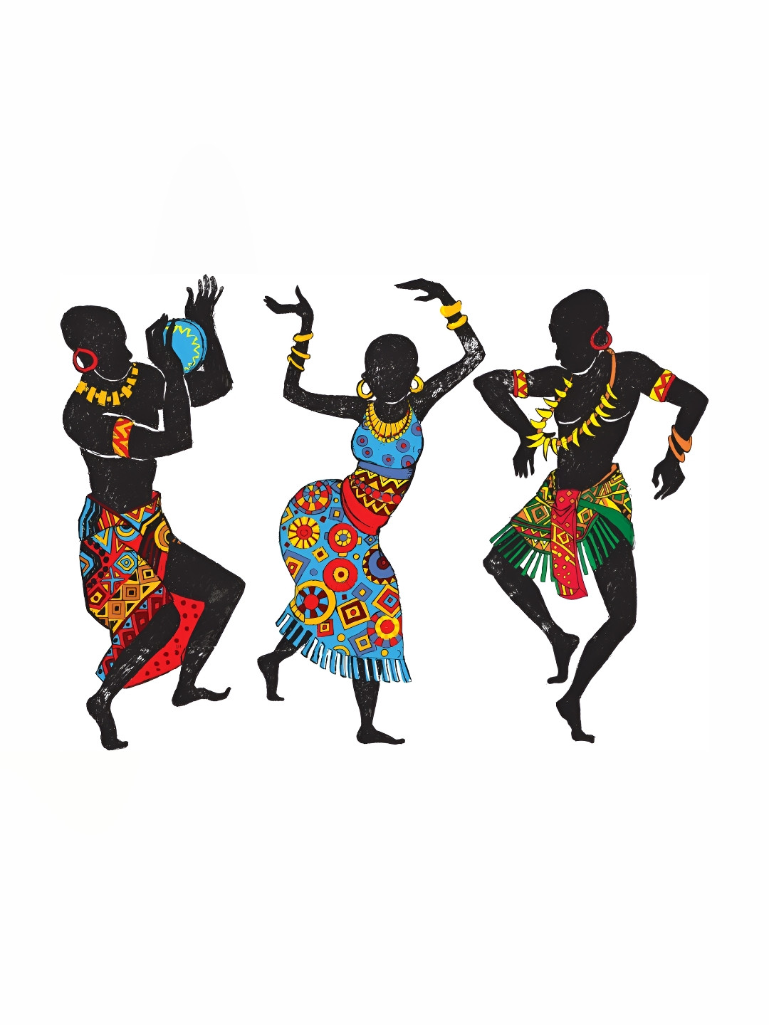 

Aquire Black & Blue Tribal Dancers Printed Self Adhesive Sticker