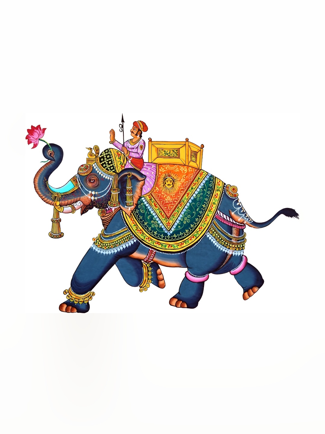 

Aquire Grey Orange Shahi Hathi Self Adhesive Sticker