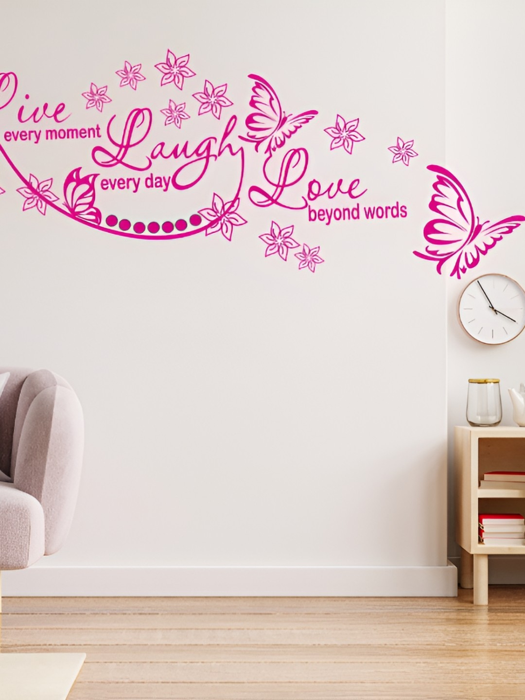 

Aquire Typography Self Adhesive Sticker, Pink