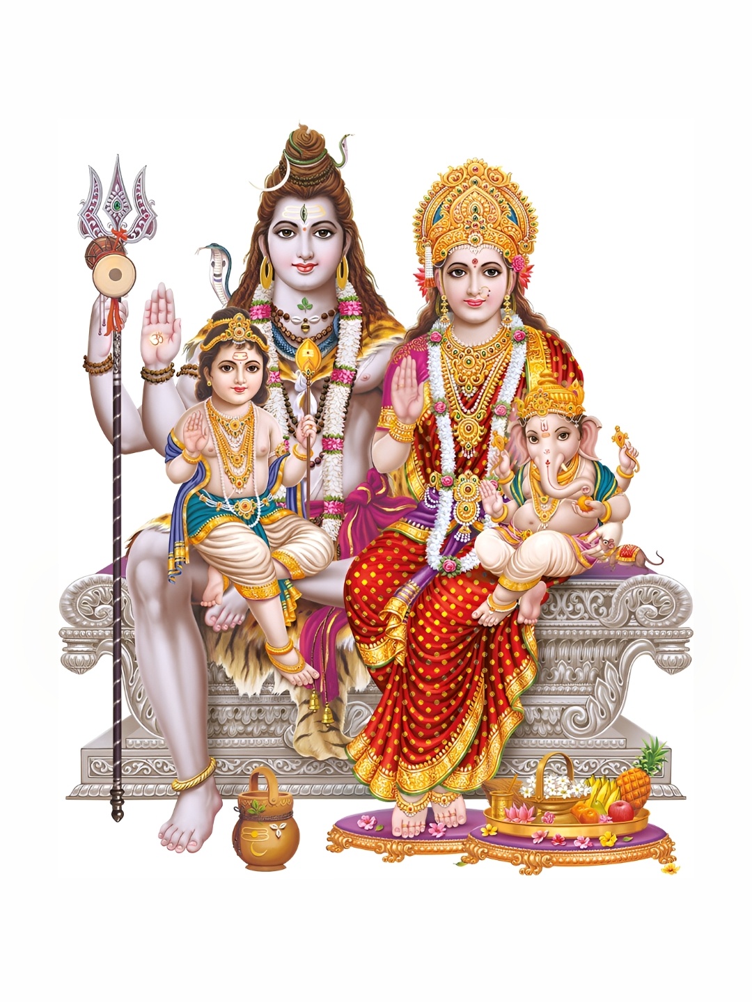 

Aquire Shiv Parivar Self Adhesive Sticker, Beige