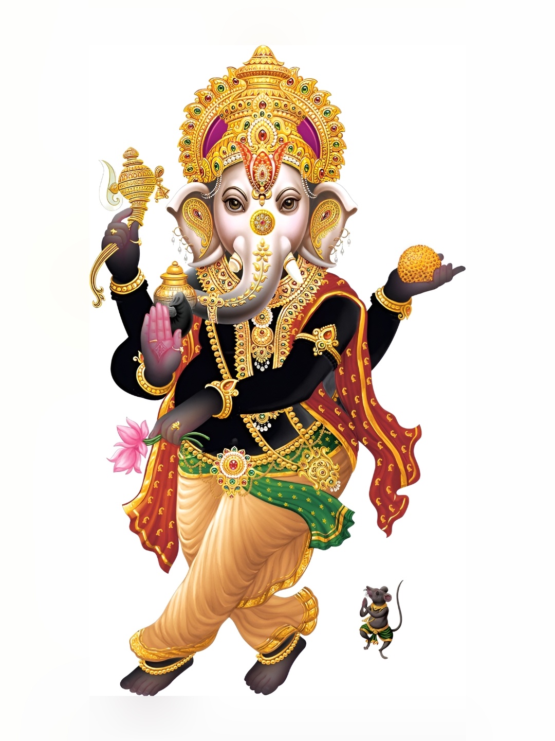 

Aquire Ganesha Glass Static Self Adhesive Sticker 48 cm, Gold