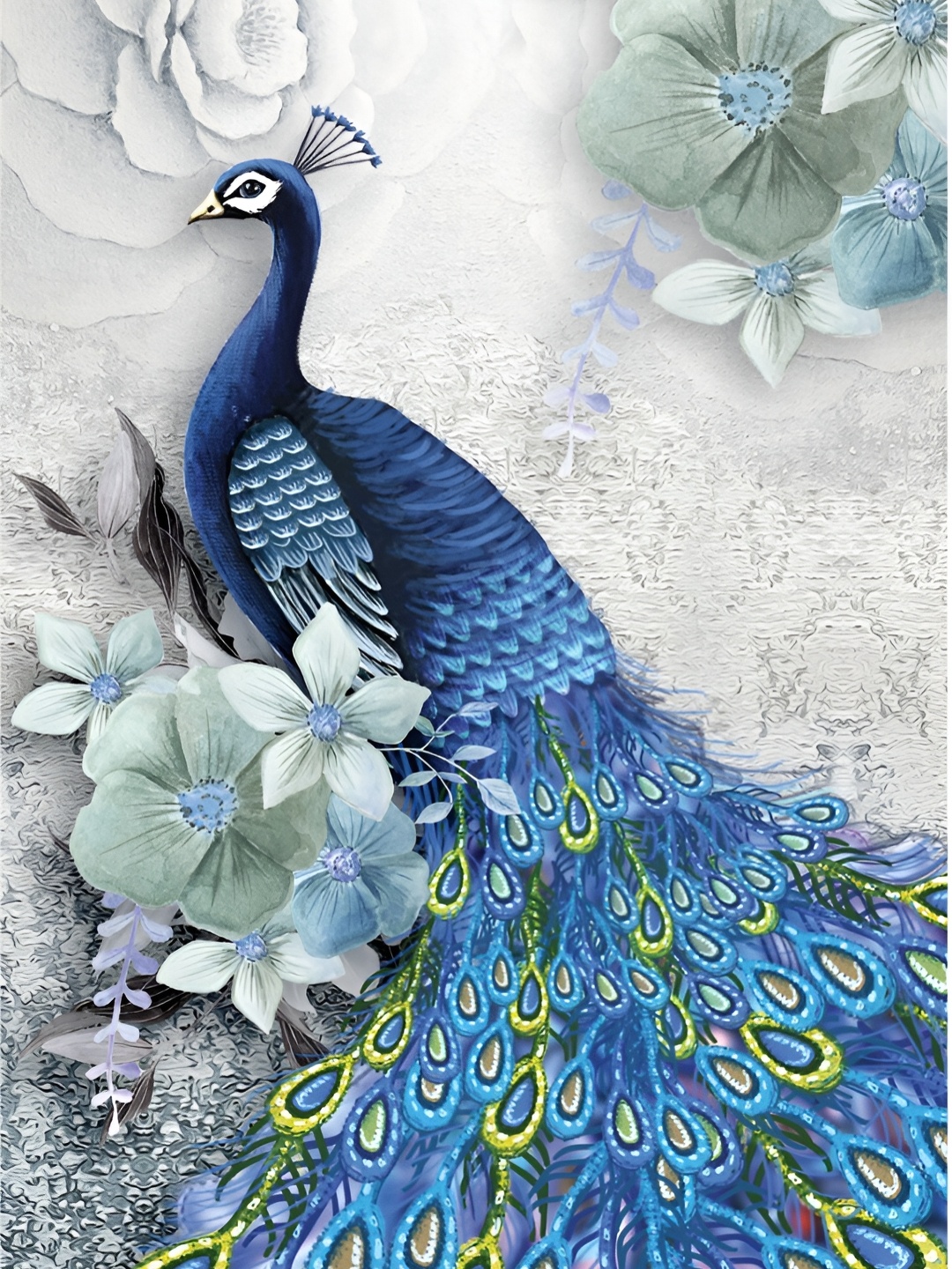 

Aquire Blue Peacock Self Adhesive Sticker