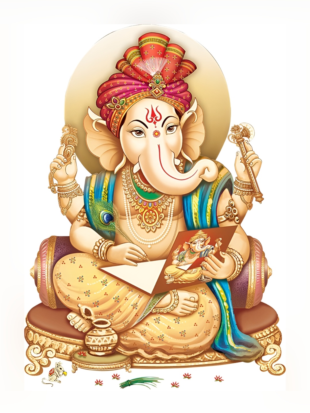

Aquire Ganeshji Self Adhesive Wall Sticker, Multi