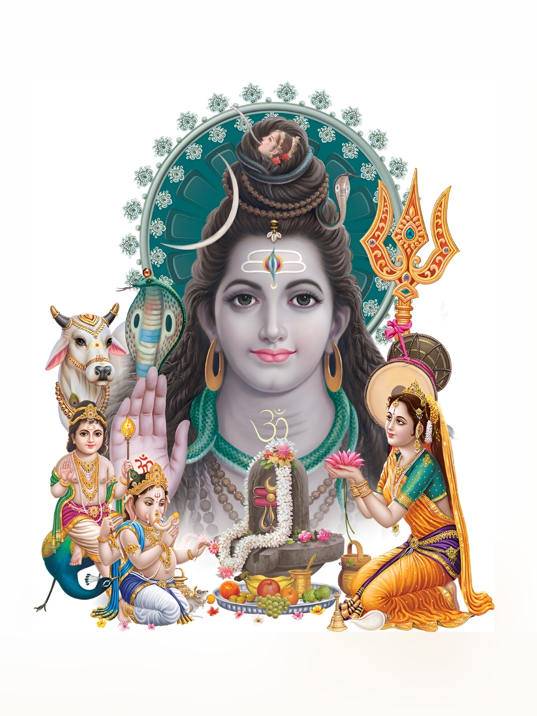 

Aquire Blue Shiv Parivar Self Adhesive Sticker