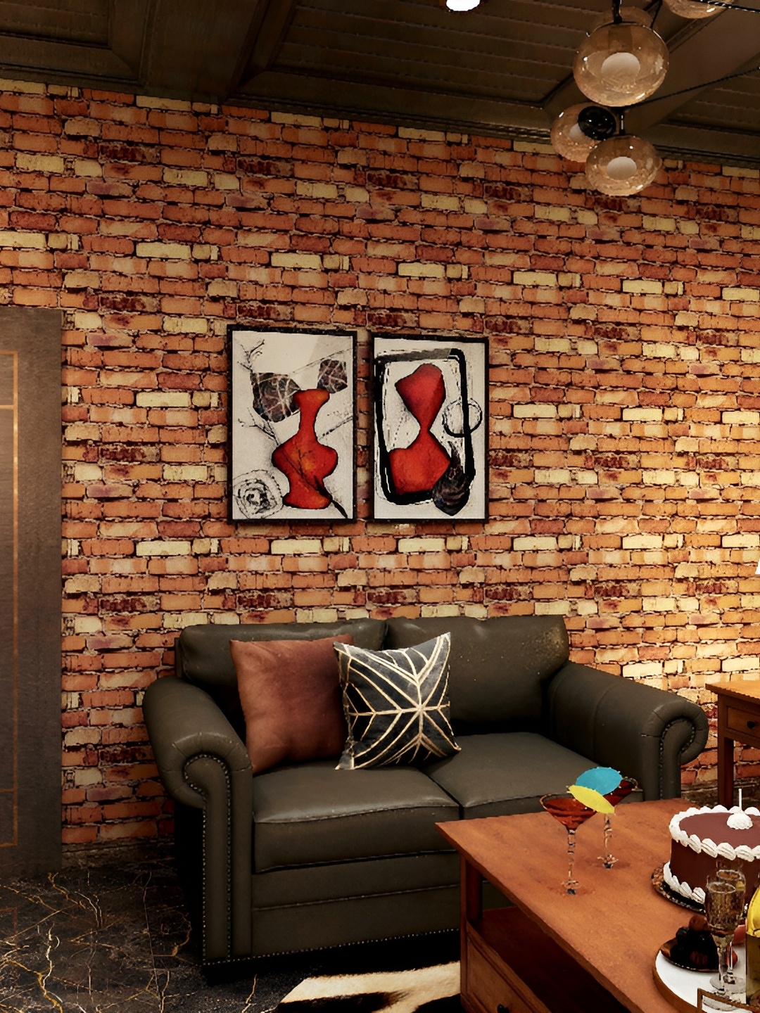 

Aquire Brown Wall Printed Self Adhesive Wallpaper